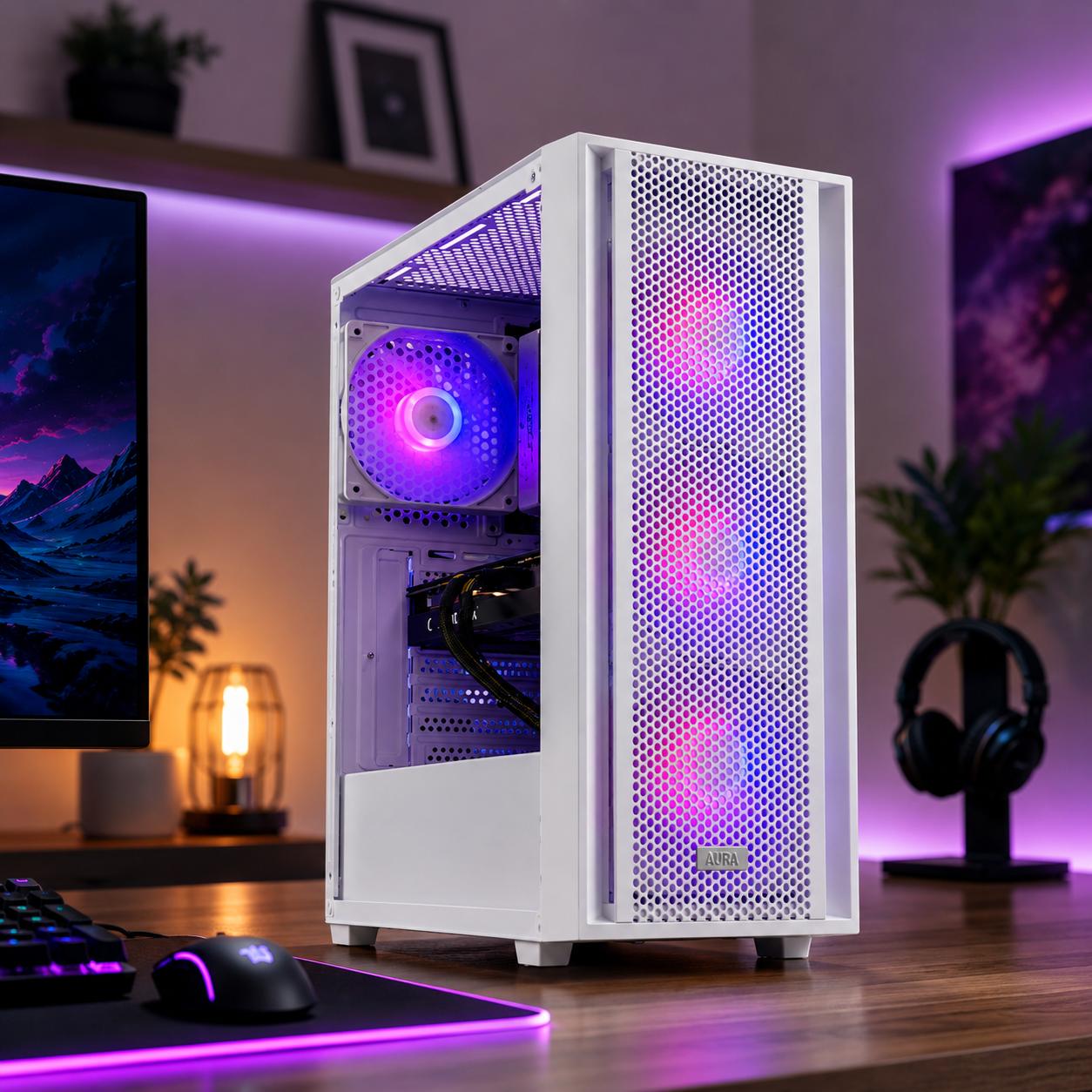Nvidia RTX 4060 | Intel core i7 4.2GHZ | 32GB RAM |1TB SSD| Wi-Fi/BT | Win 11 Custom White Gaming PC