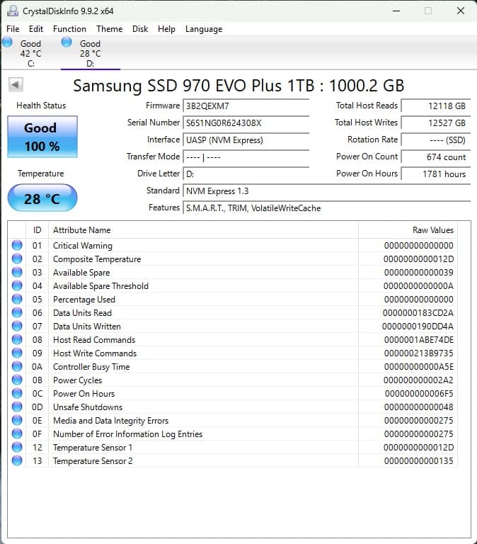 Samsung 970 Evo Plus 1TB SSD