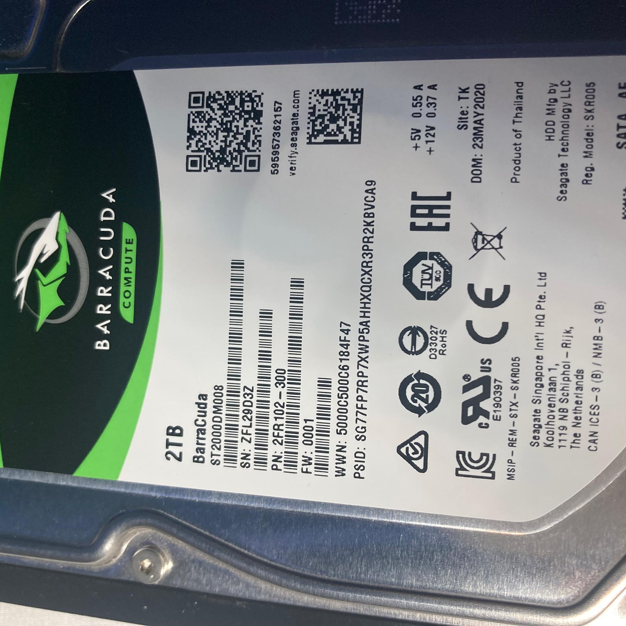 BROKEN 2tb seagate HDD
