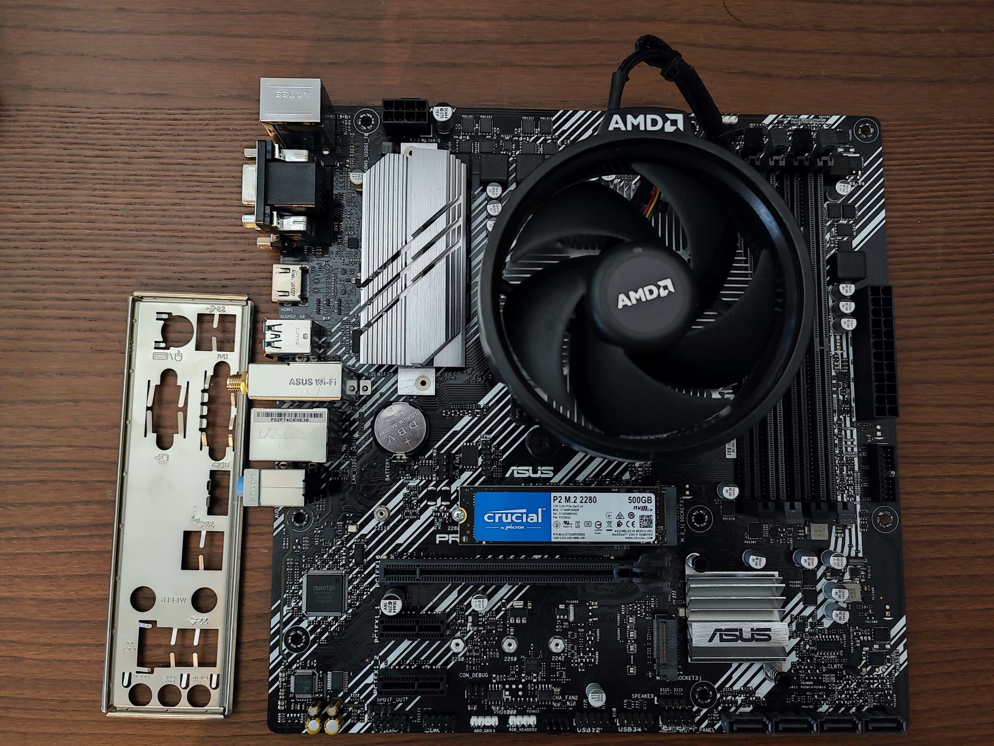 Asus B550M-A Prime WiFi | Ryzen 5600G | Crucial 500GB NVME Combo