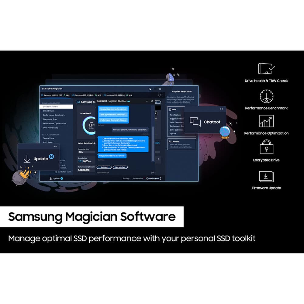 Samsung 2TB 990 PRO PCIe 4.0 x4 M.2 Internal SSD