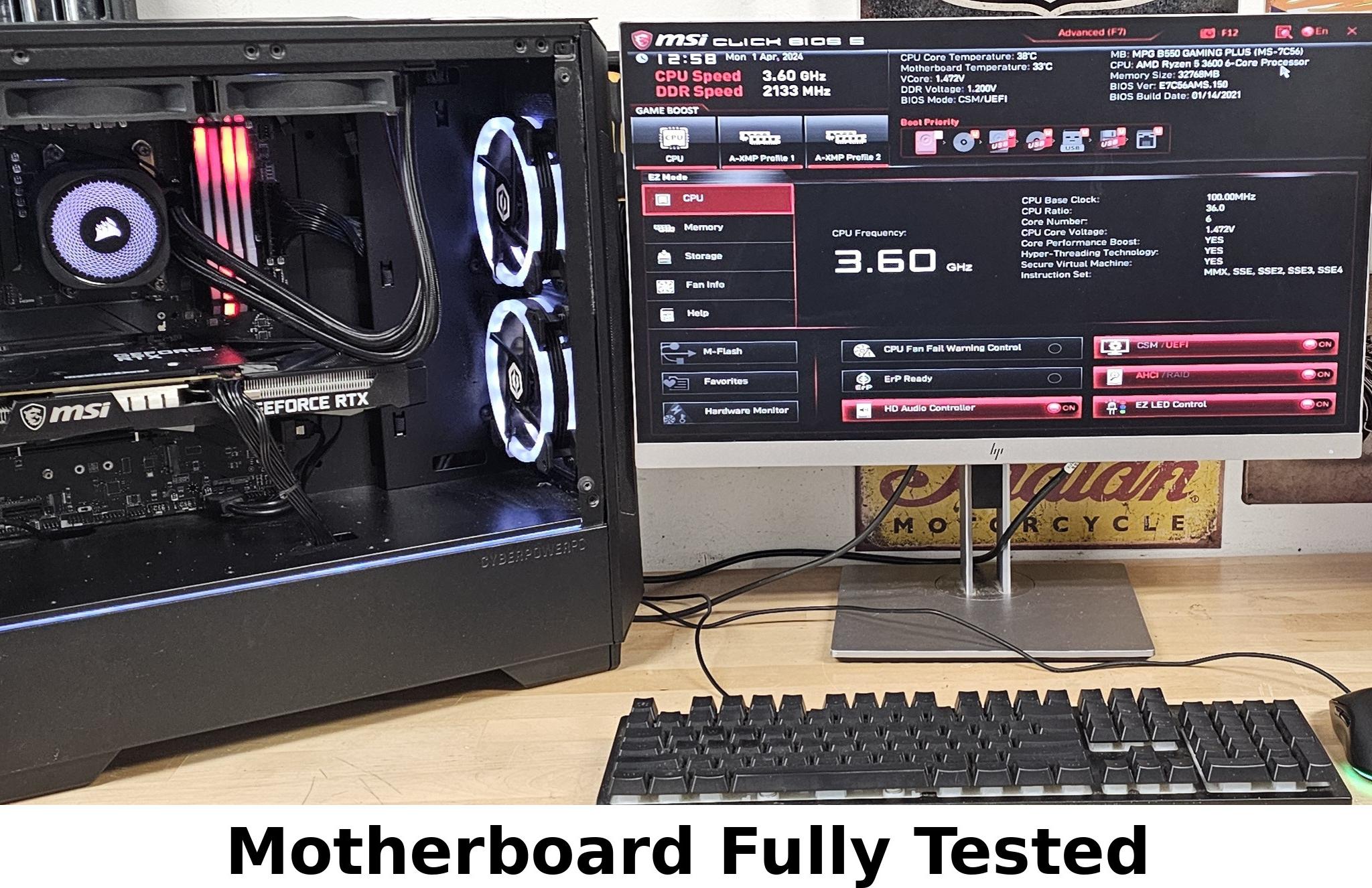 MSI MPG B550 Gaming Plus AMD AM4 ATX Motherboard DDR4 PCIe 4.0