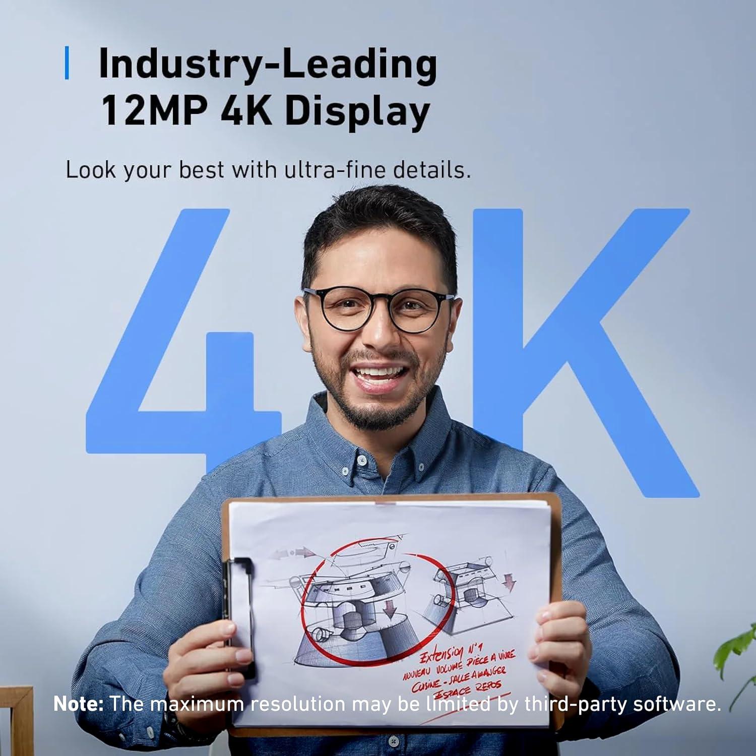 4K Webcam C310, 12 Megapixel, AI Auto Focus