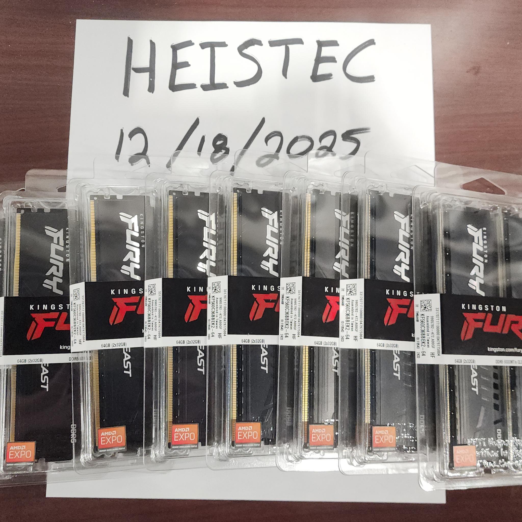 BNIB! - Kingston FURY Beast 64GB (2 x 32GB) DDR5-6000 Memory