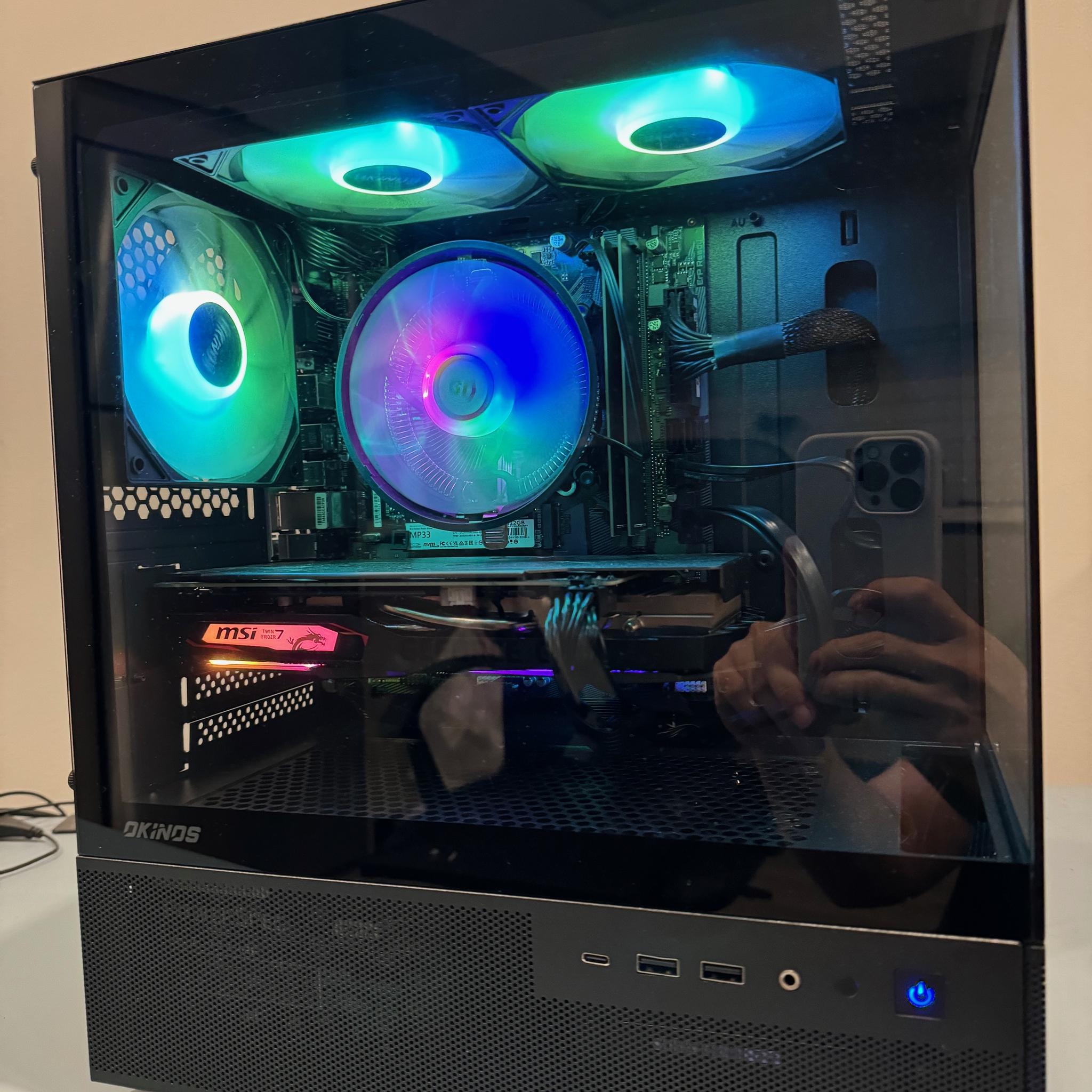 Intel 13th i3-13100f with GTX1660 PC built 16GB RAM 500GB NVME SSD w/2TB HDD