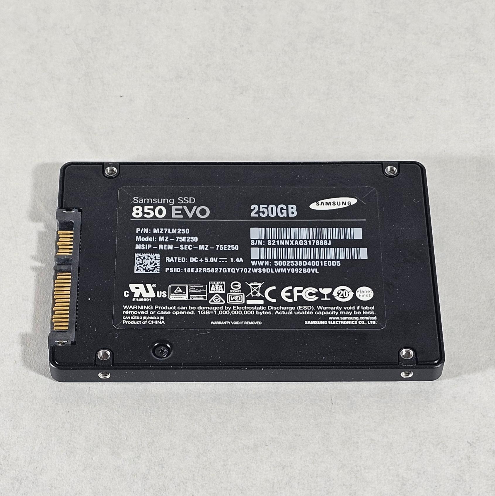 250GB 2.5" SATA SSD Samsung 850 EVO