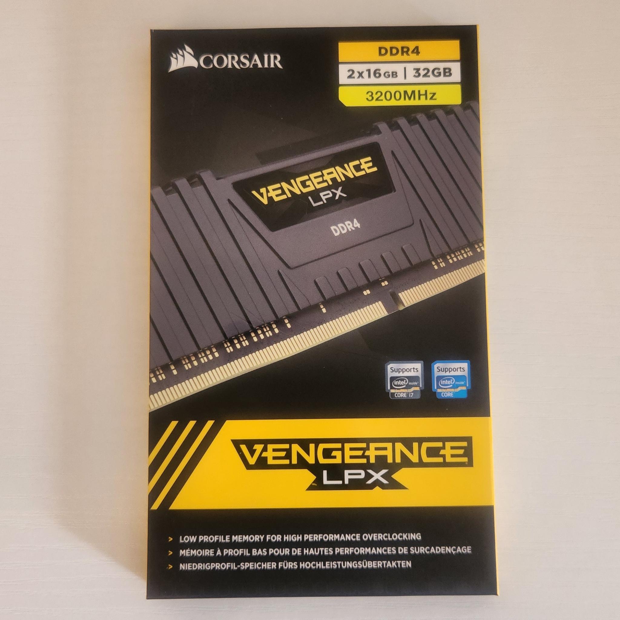 NEW CORSAIR 32GB (2x16GB) 3200MHz DDR4 RAM VENGEANCE LPX CL16 1.35V XMP 2.0