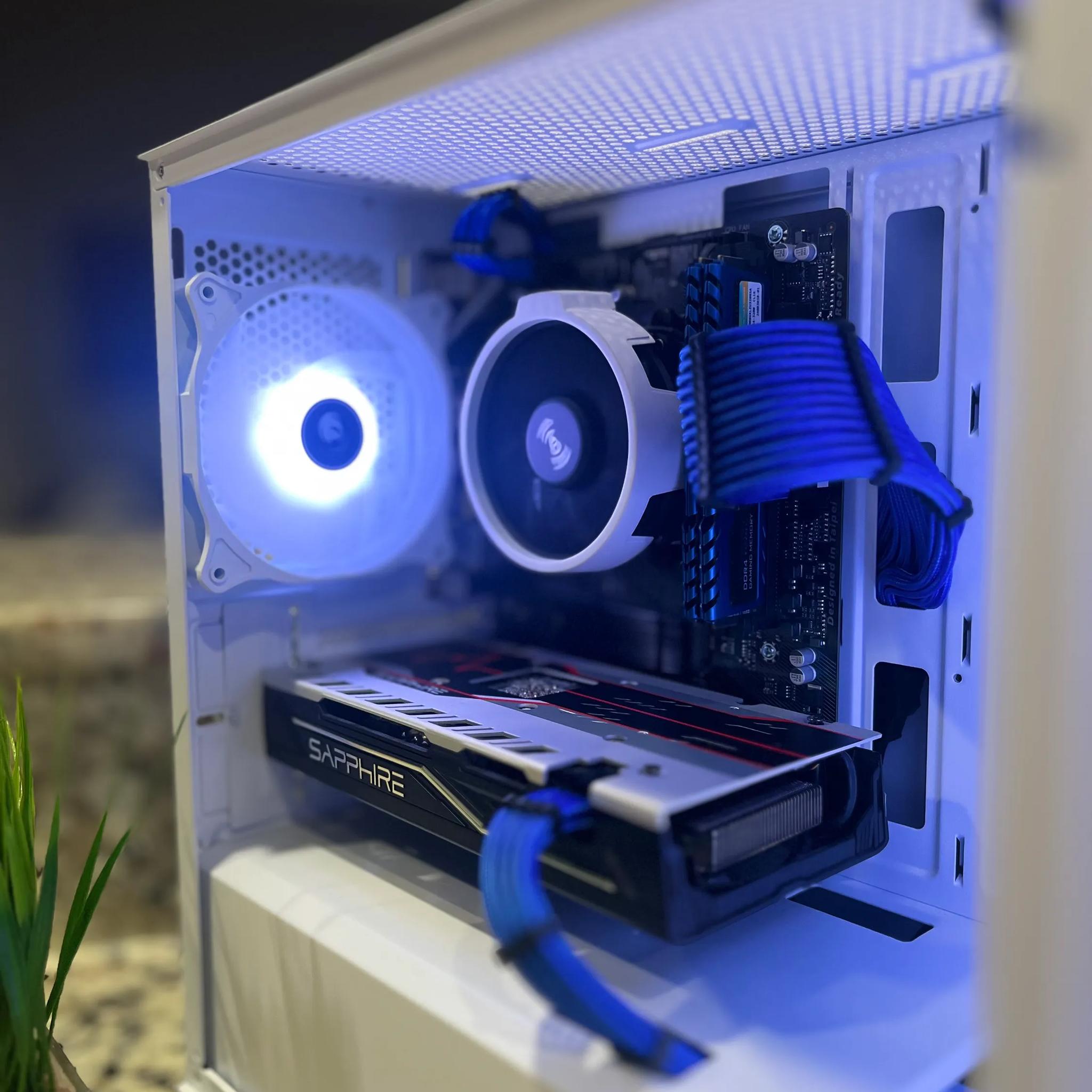 🖥🖱️White Gaming PC||AMD Ryzen 5 2600||Sapphire PULSE Radeon RX 580 8 GB||512 GB NVME🎮🕹️👾