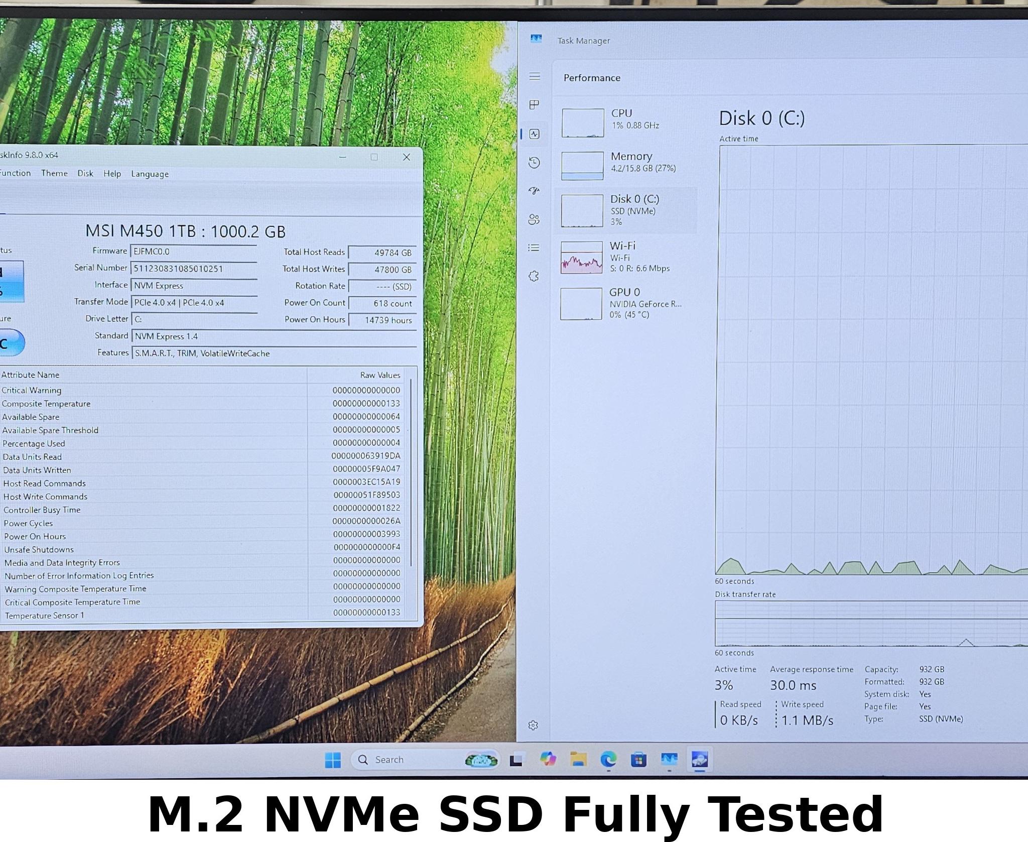 1TB NVMe M.2 SSD MSI Spatium M450