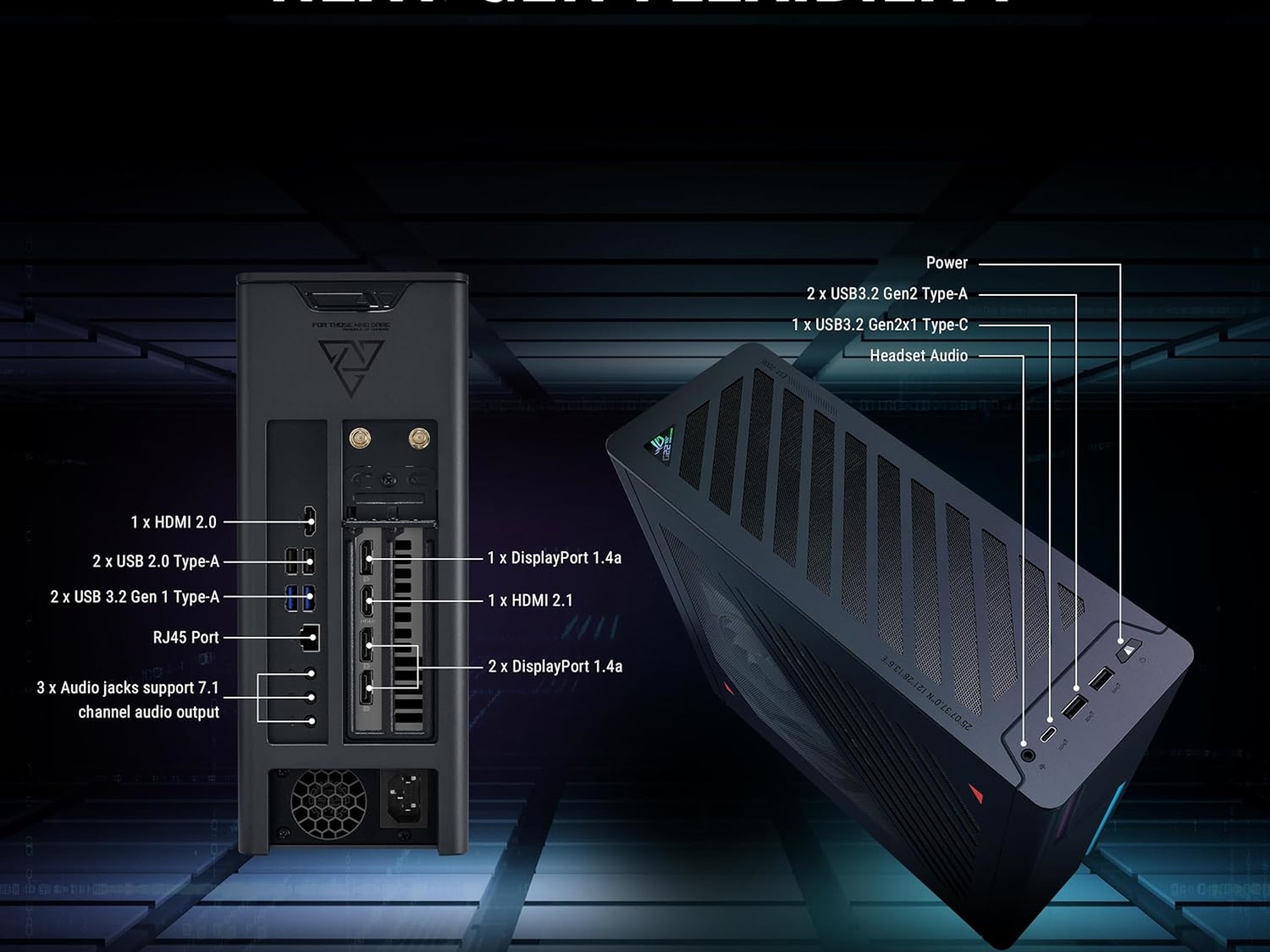 2024 ROG G22CH DS774 Gaming Desktop PC, i7-14700F, RTX 4070, 1TB SSD, 16GB DDR5, Windows 11