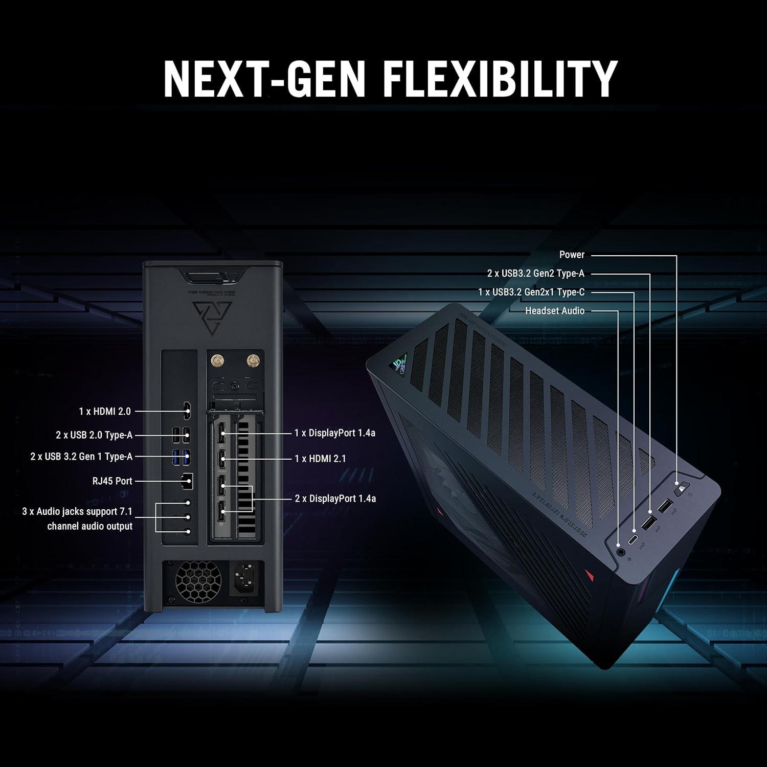 2024 ROG G22CH DS774 Gaming Desktop PC, i7-14700F, RTX 4070, 1TB SSD, 16GB DDR5, Windows 11