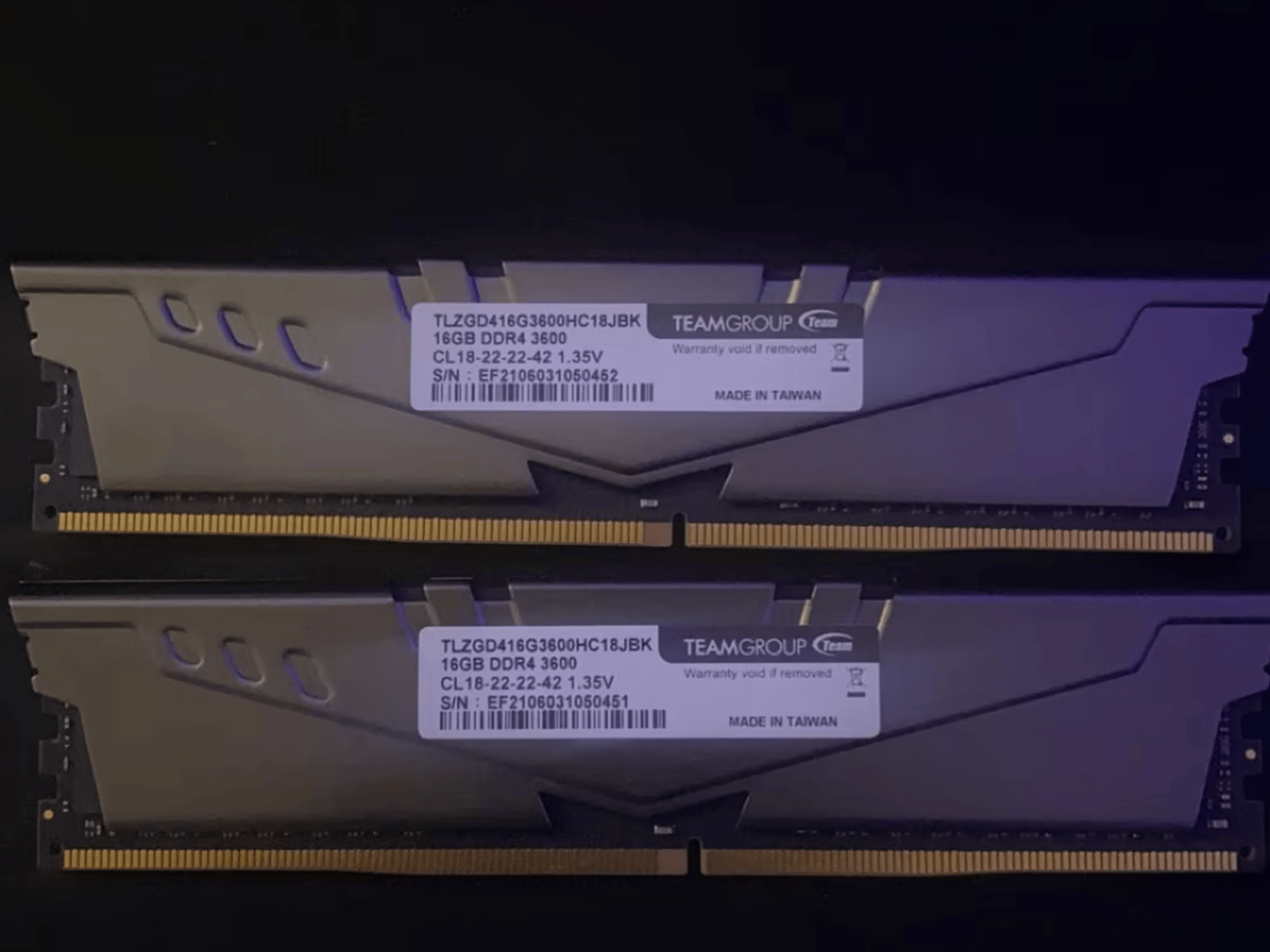 Used TEAMGROUP T-Force Vulcan Z DDR4 32GB Kit (2x16GB) 3600MHz