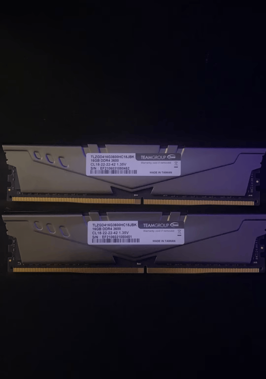 Used TEAMGROUP T-Force Vulcan Z DDR4 32GB Kit (2x16GB) 3600MHz