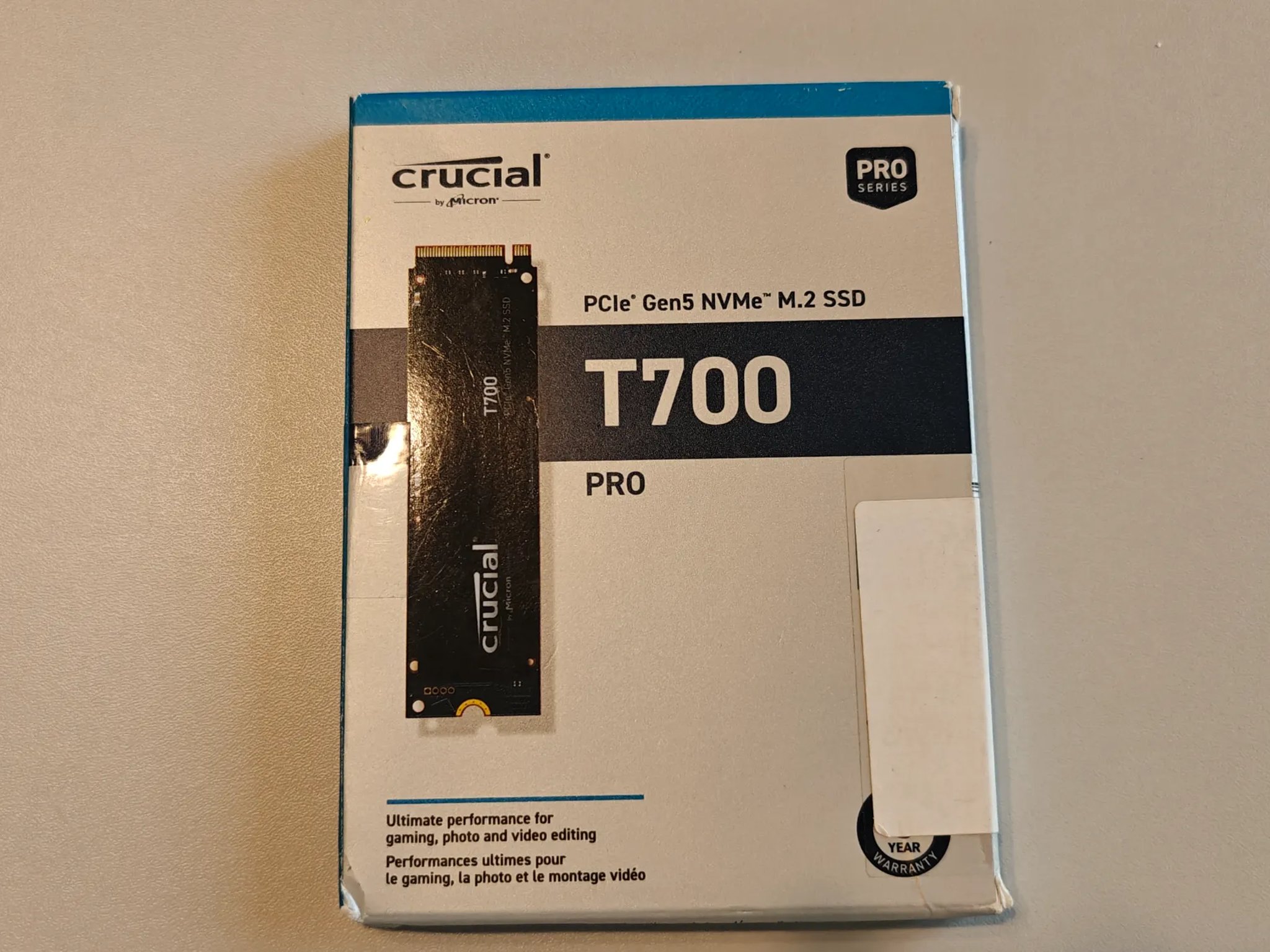 Crucial T700 2TB Gen5 NVMe M.2 SSD - Up to 12,400 MB/s