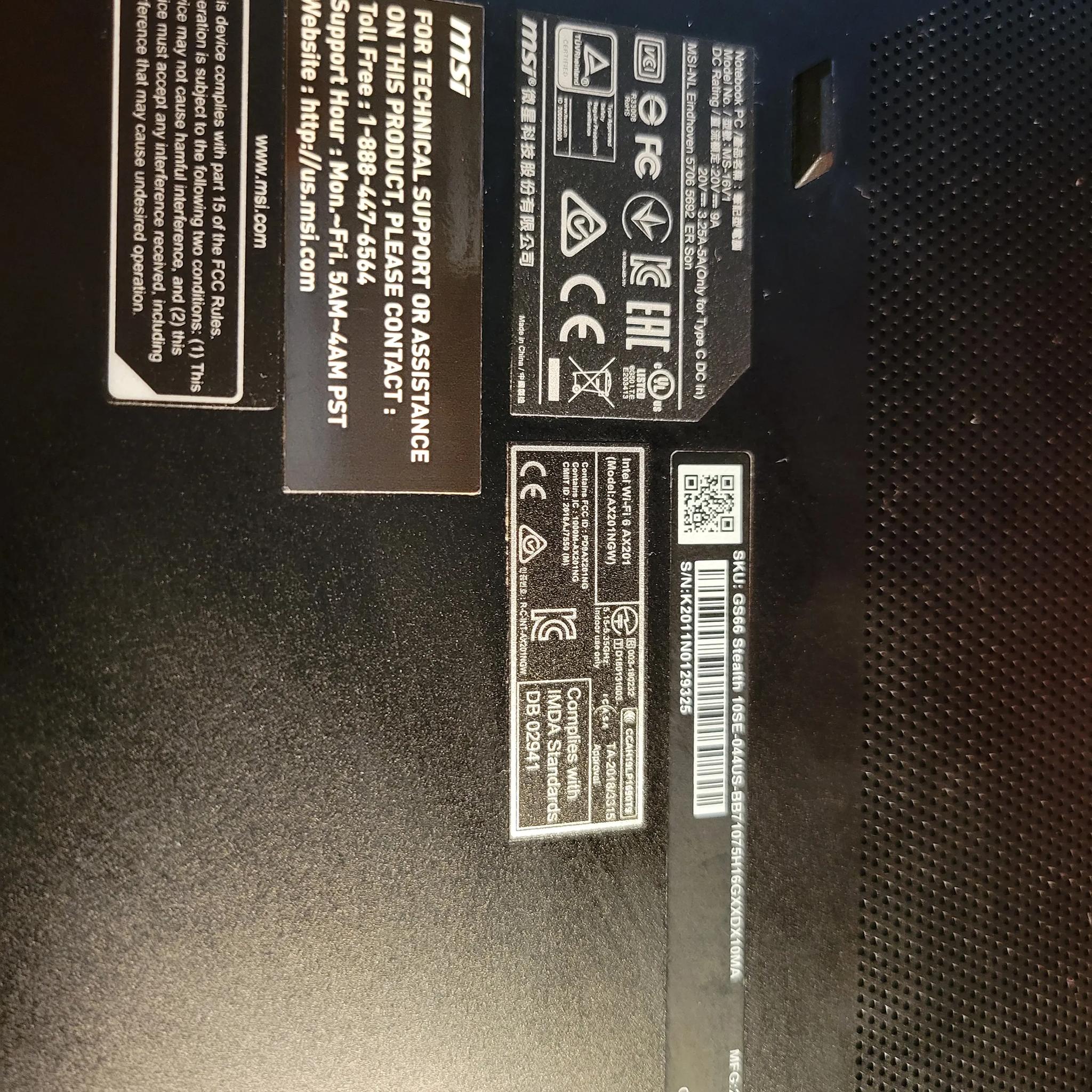 MSi GS66 Stealth Gaming Laptop
