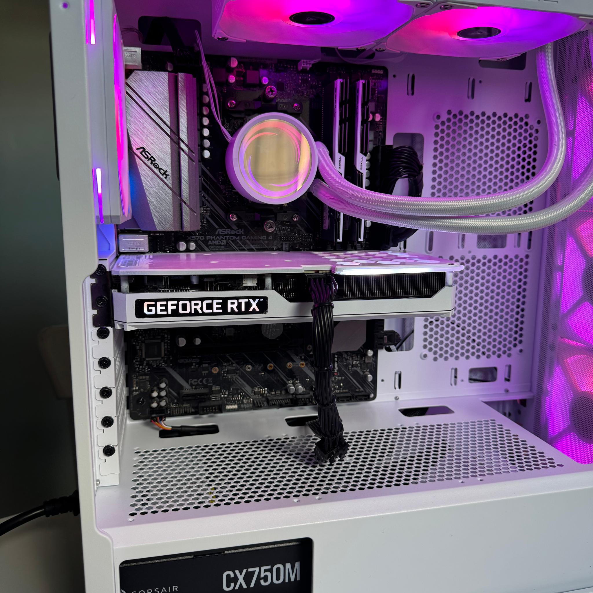 White Phantom | Custom Gaming PC | 3060 TI - R5 3600 - 16GB Ram - 512 SSD