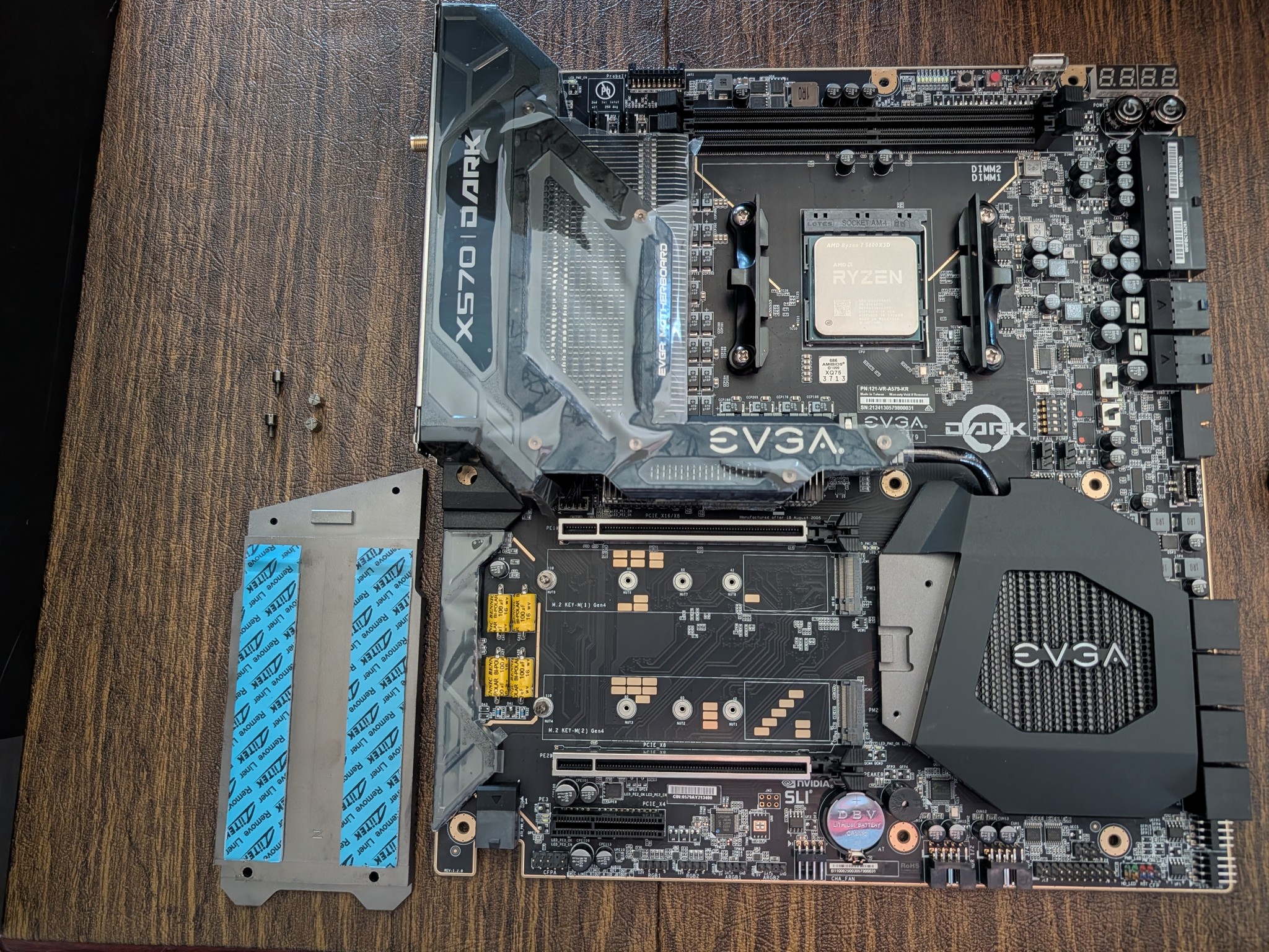 COMBO: EVGA X570 Dark MoBo w/AMD Ryzen 5800X3D CPU