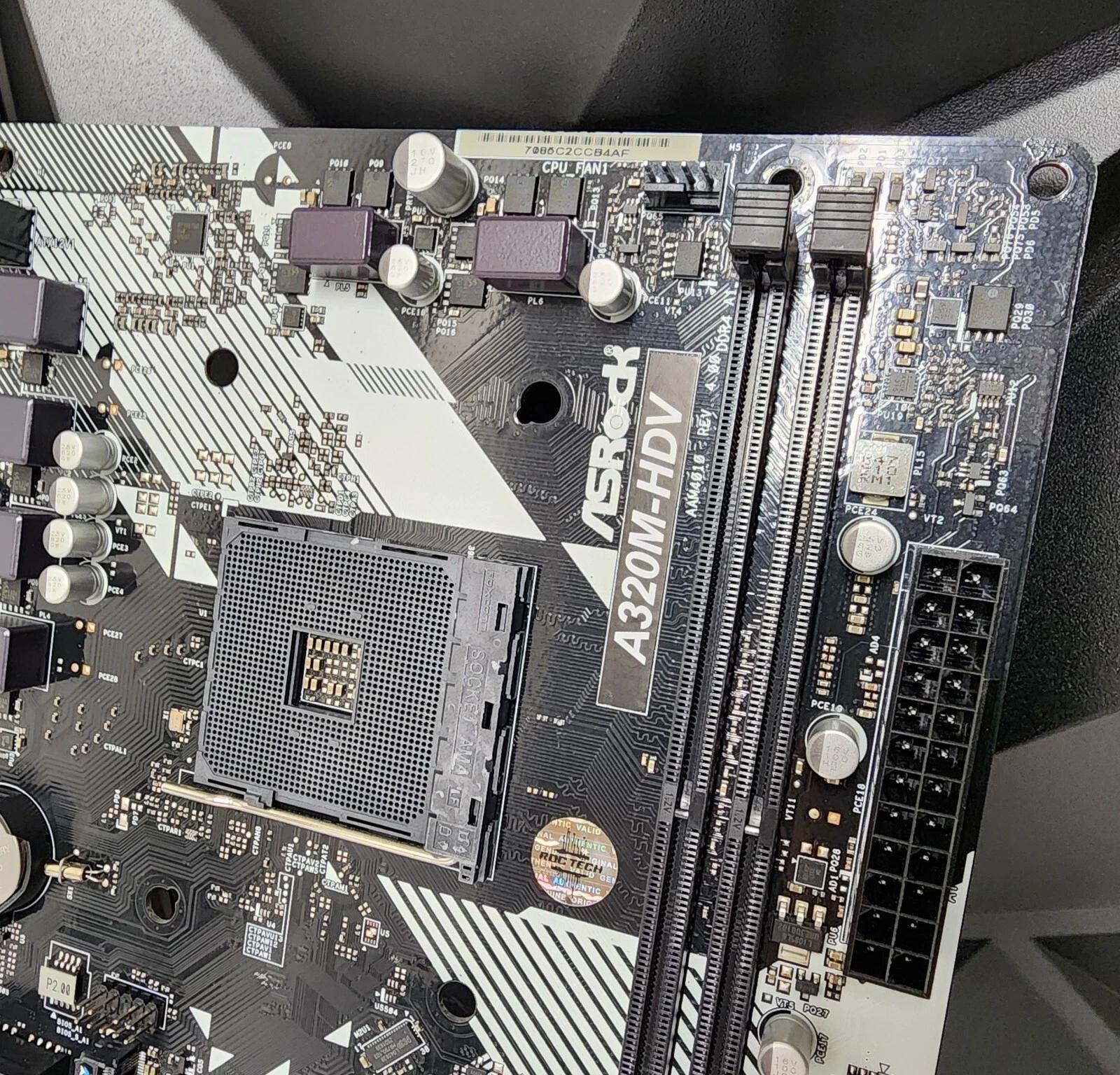 ASROCK A320M-HDV DDR4 AM4 MATX MOTHERBOARD