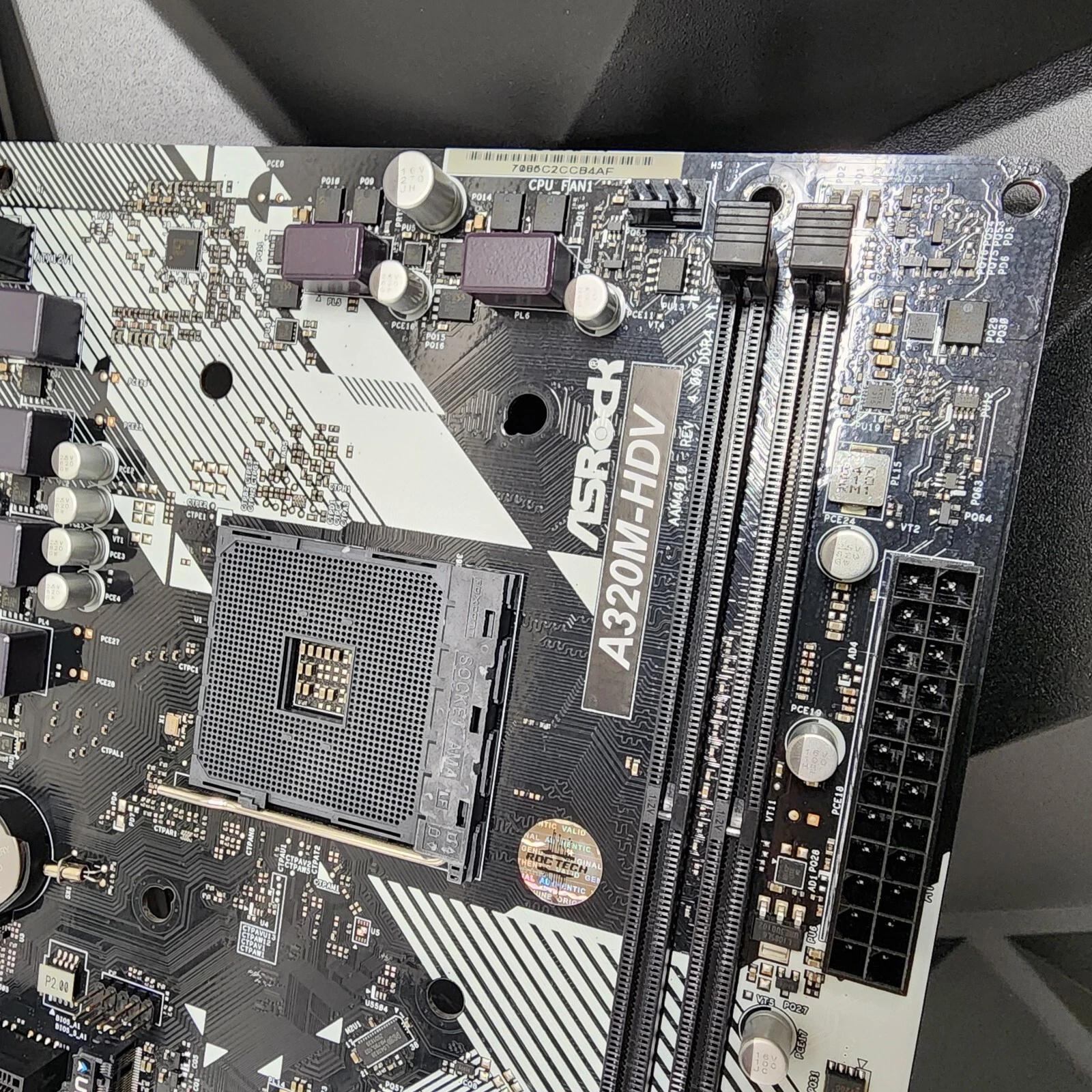 ASROCK A320M-HDV DDR4 AM4 MATX MOTHERBOARD