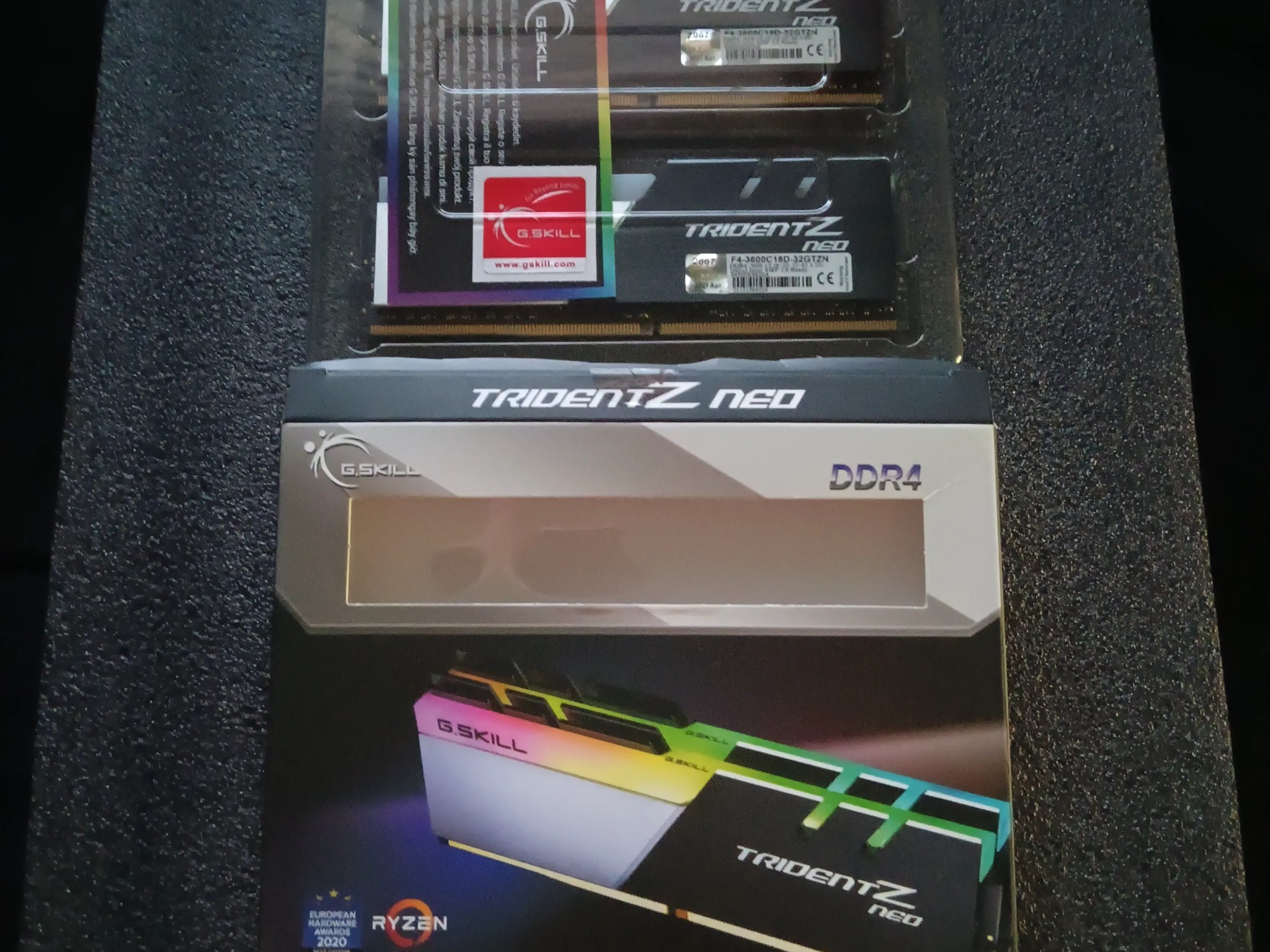 G.SKILL Trident Z Neo Series RAM DDR4 32GB (2x16GB) 3600MT/s CL18-22-22-42 1.35V