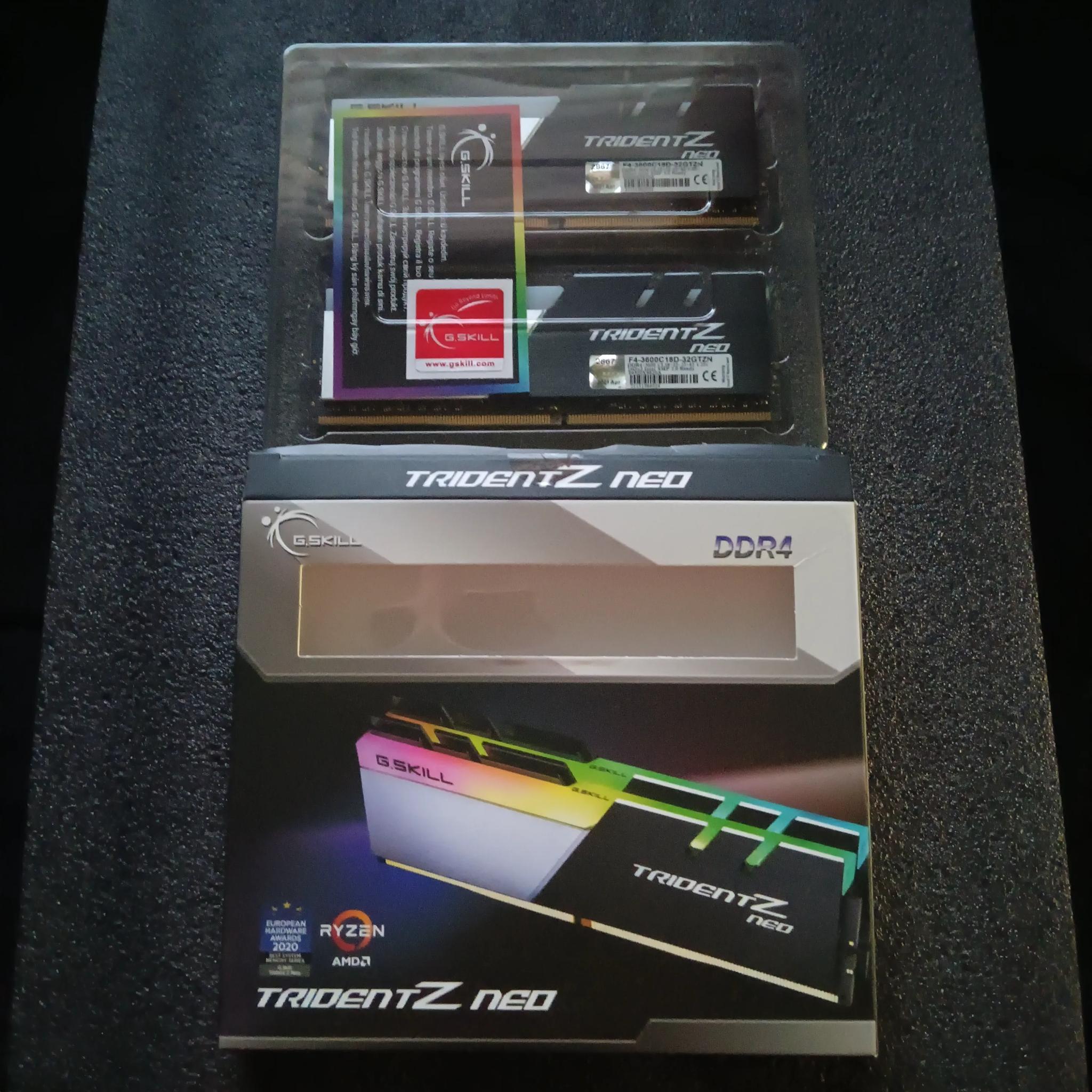 G.SKILL Trident Z Neo Series RAM DDR4 32GB (2x16GB) 3600MT/s CL18-22-22-42 1.35V
