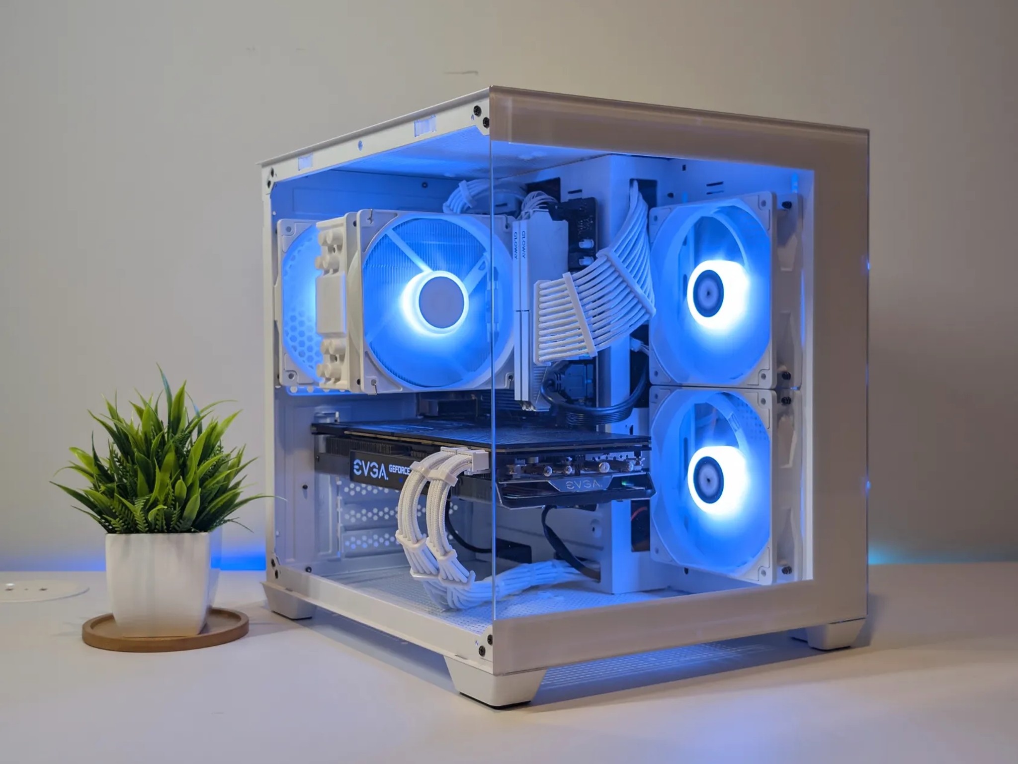 RYZEN 5 | GTX 1080 EVGA FTW2 | 16GB RAM | 500GB 4X4 NVME SSD | WINDOWS 11 PRO | WHITE GAMING PC
