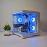 RYZEN 5 | GTX 1080 EVGA FTW2 | 16GB RAM | 500GB 4X4 NVME SSD | WINDOWS 11 PRO | WHITE GAMING PC