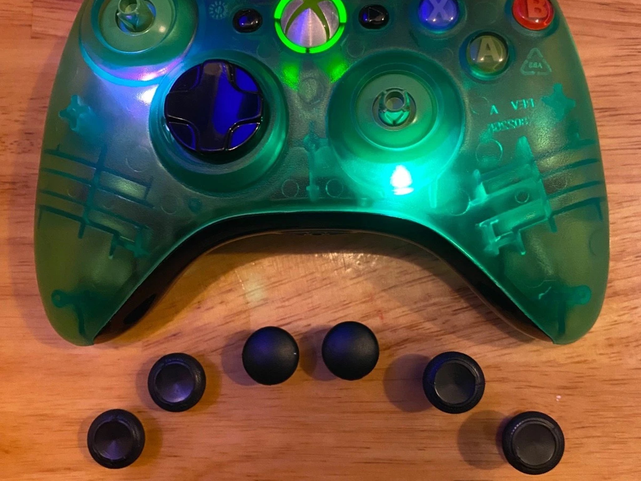 Custom Xbox 360 wireless controller | Hall effect | RGB LEDs | GREEN | RESTORED