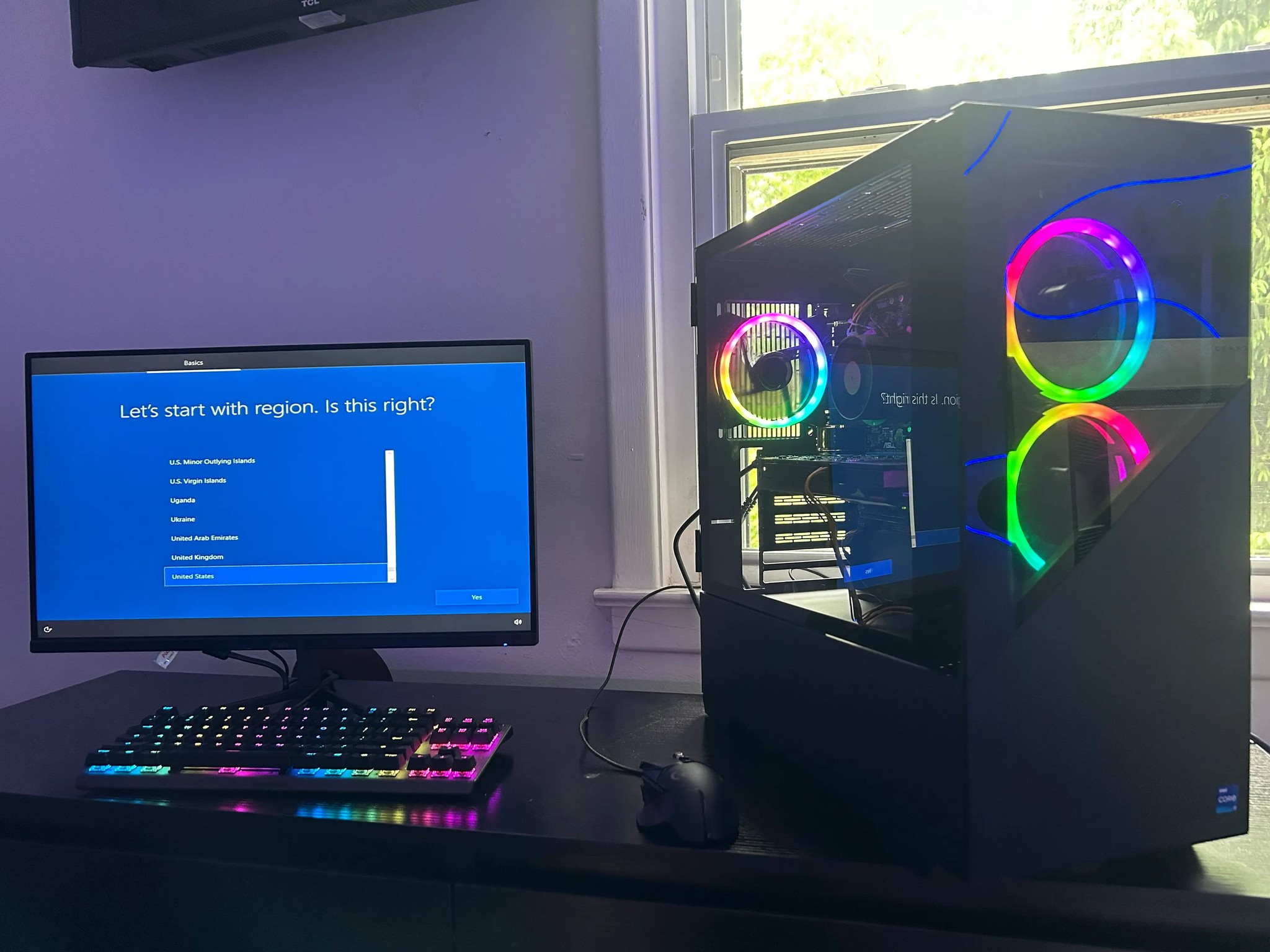 GAMING PC i5 8GB NVIDIA GTX 950 RGB Lighting RGB Fans