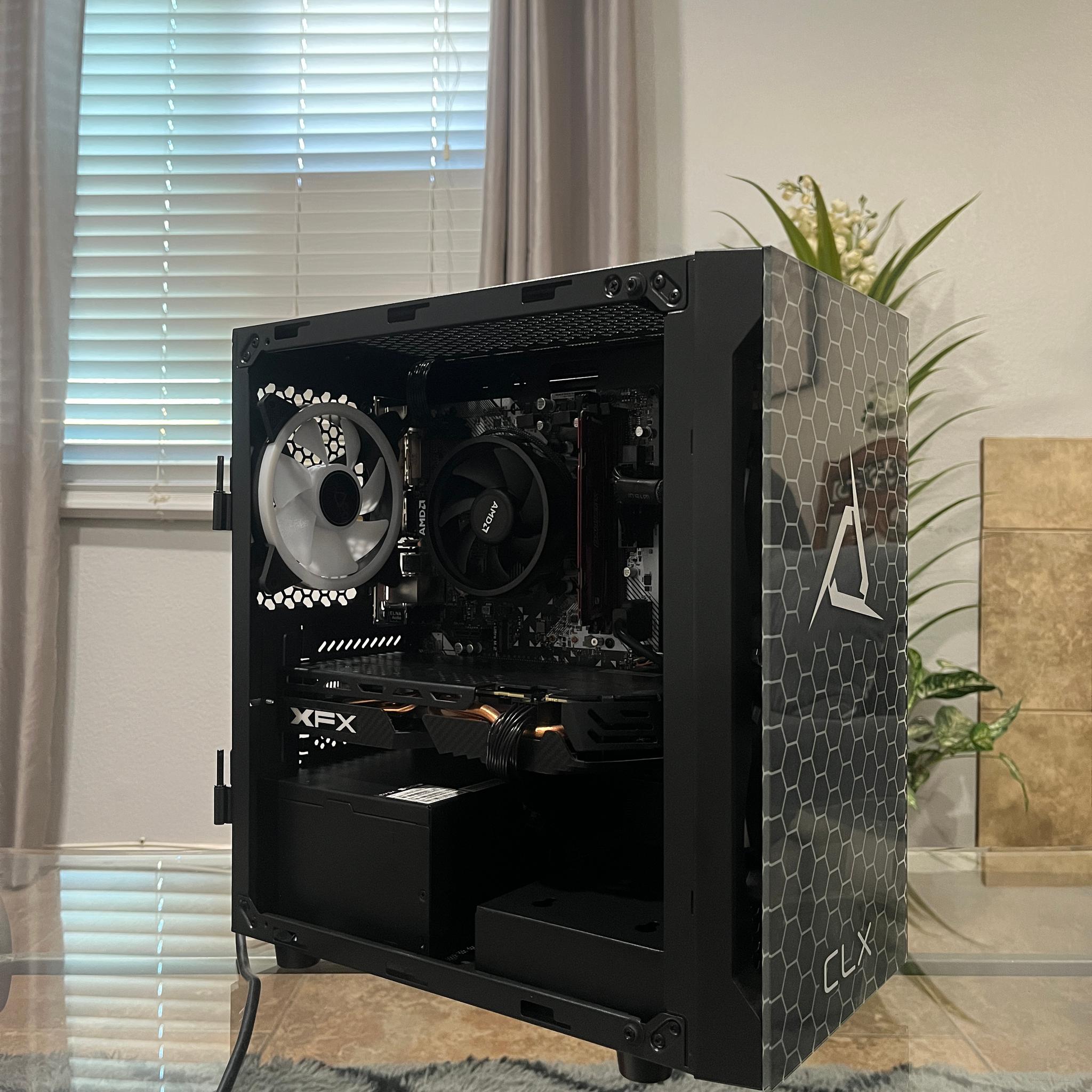 RX 580 8GB, Ryzen 7 1700, 8GB RAM | Black RGB Gaming Computer/PC