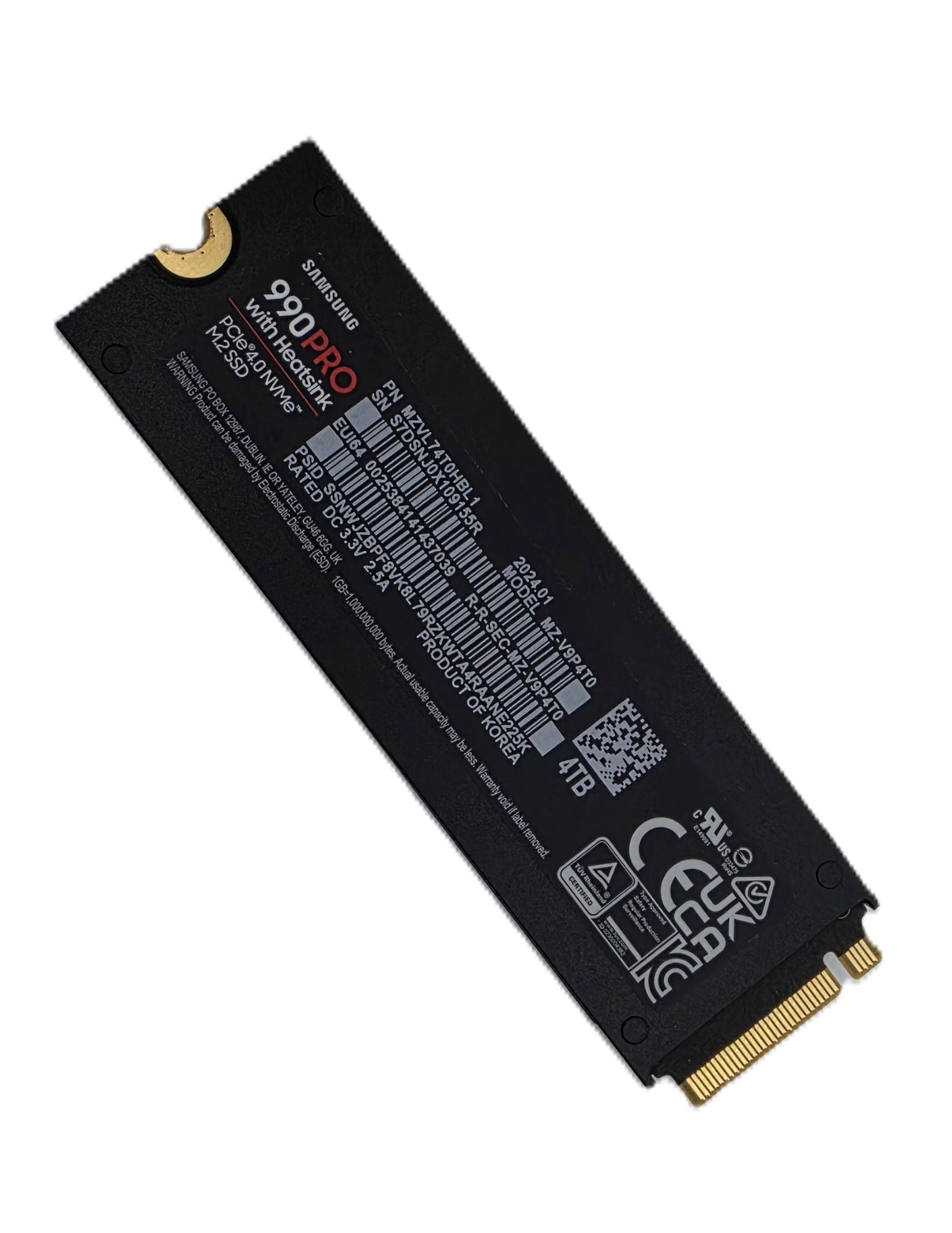 Samsung 990 PRO with Heatsink 4TB PCIe 4.0 NVMe M.2 Internal SSD