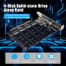 M.2 NVMe SSD to PCI-E x16 Host Controller Expansion Card 4 x 64Gbps M Key Hard Drive