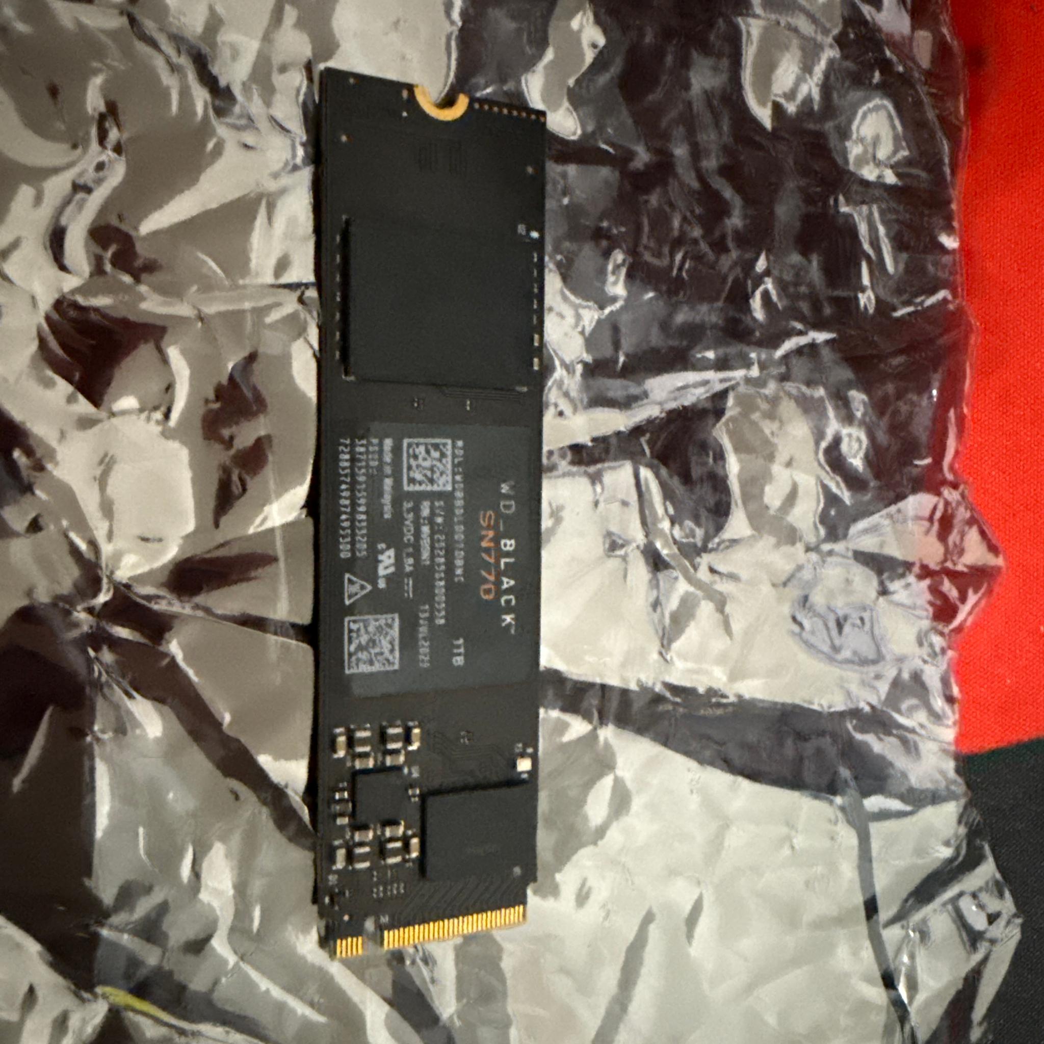 WD Black SN770 1TB NVME SSD