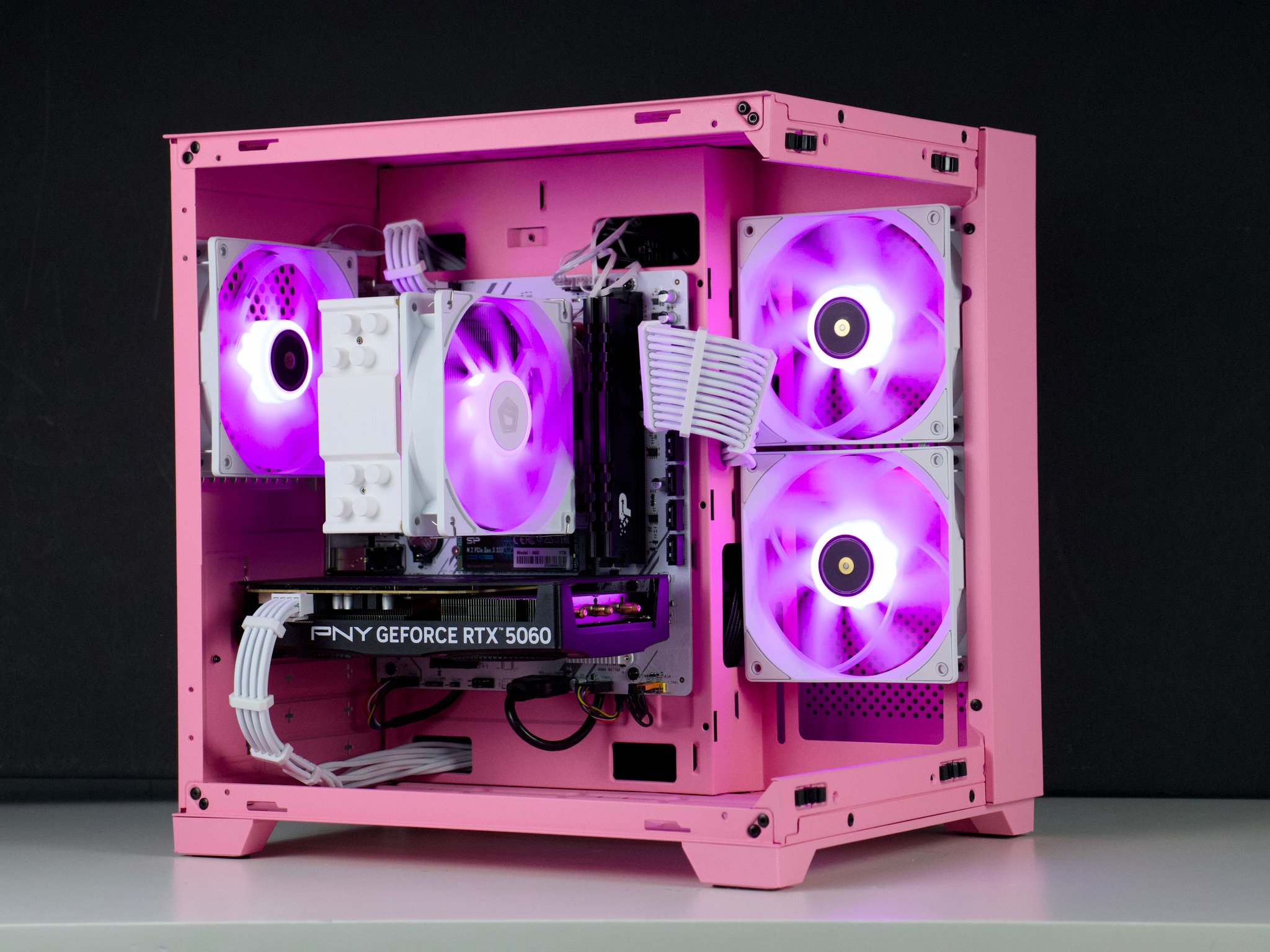 🩷🤍 - Pink Gaming PC - RTX 5060, Ryzen 5 5600X, 32GB DDR4, 1TB SSD - WiFi/BlueTooth🤍🩷