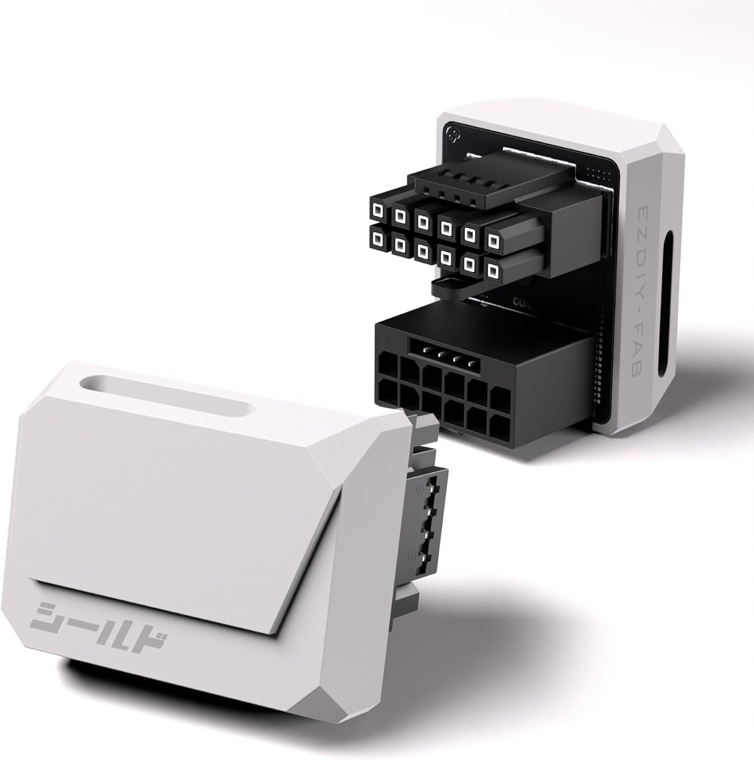 EZDIY-FAB PCIe 5.1 12V-2x6 GPU Adapter 600W 180 Degree STD White 12VHPWR