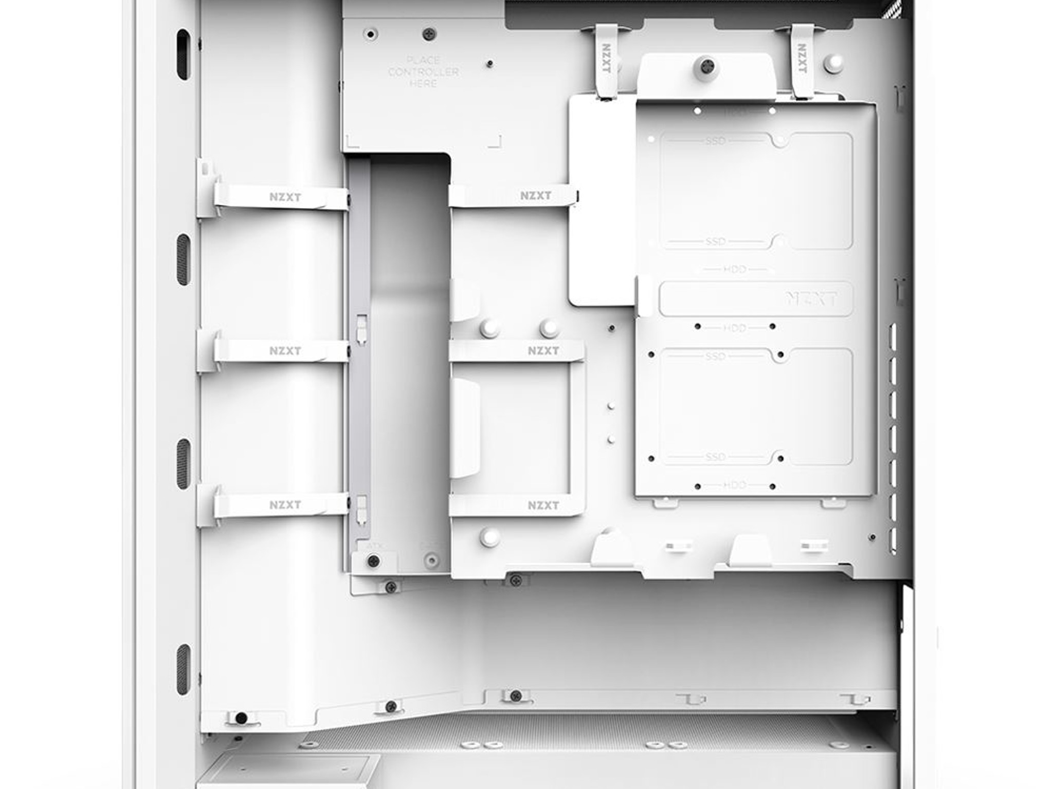 NZXT H7 Flow (2024) Tempered Glass ATX Mid-Tower Computer Case - White
