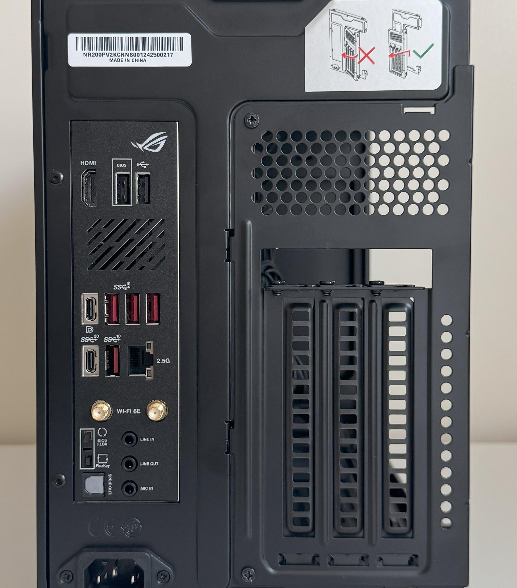 AM5 Mini ITX PC AMD Ryzen 5 8600G ASUS ROG STRIX B650E-I 1TB SSD 32GB DDR5 Cooler Master NR200P V2