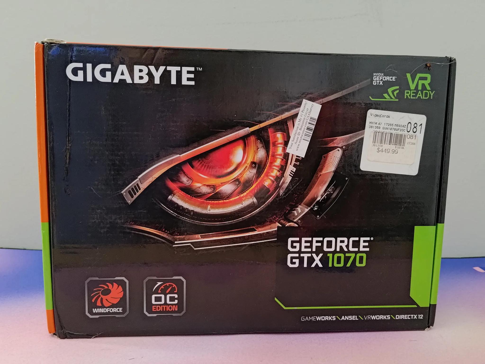 Gigabyte GTX 1070 Windforce OC