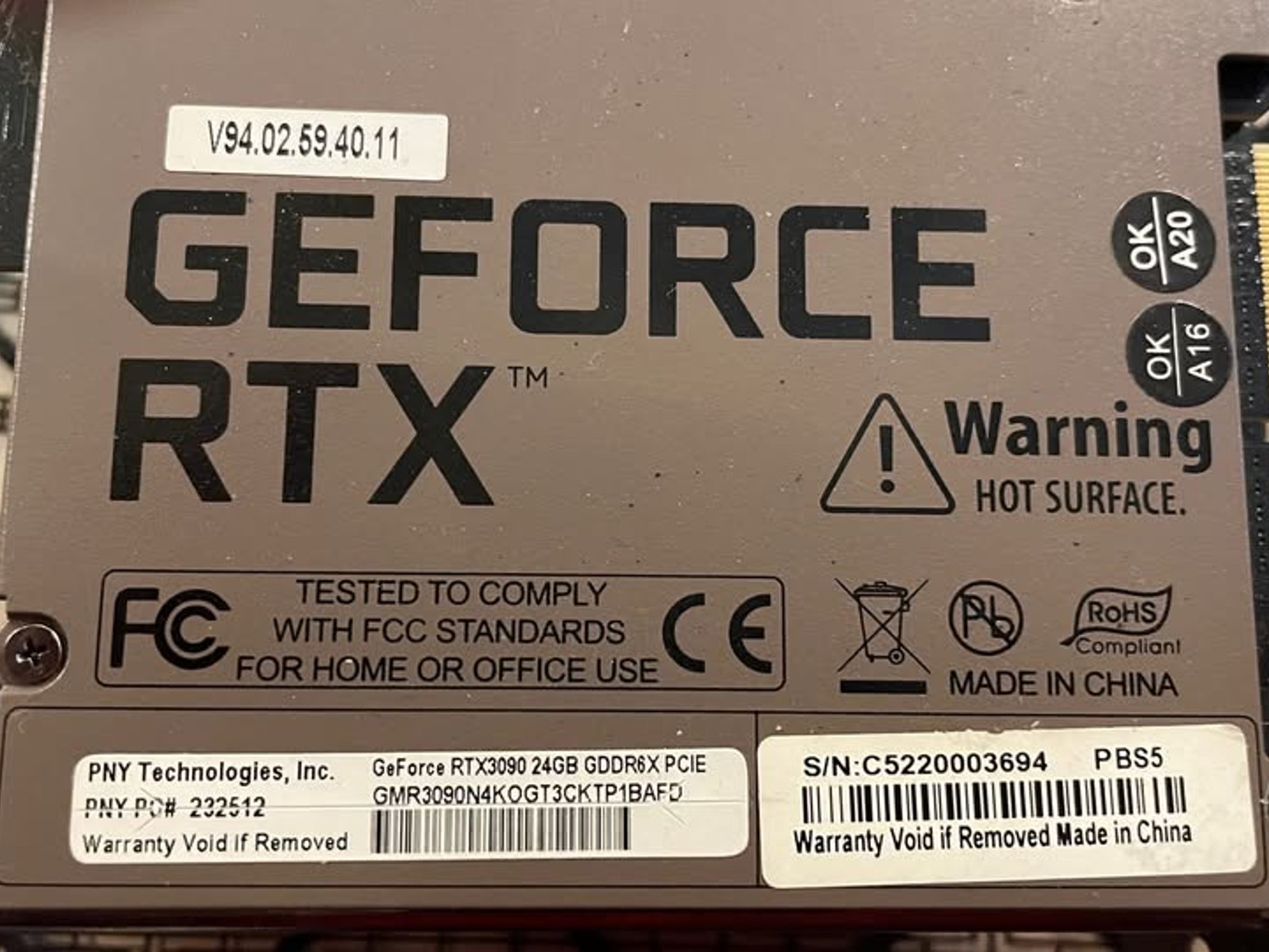 PNY GeForce RTX 3090 24gb XLR8 Gaming EPIC-X RGB Triple Fan
