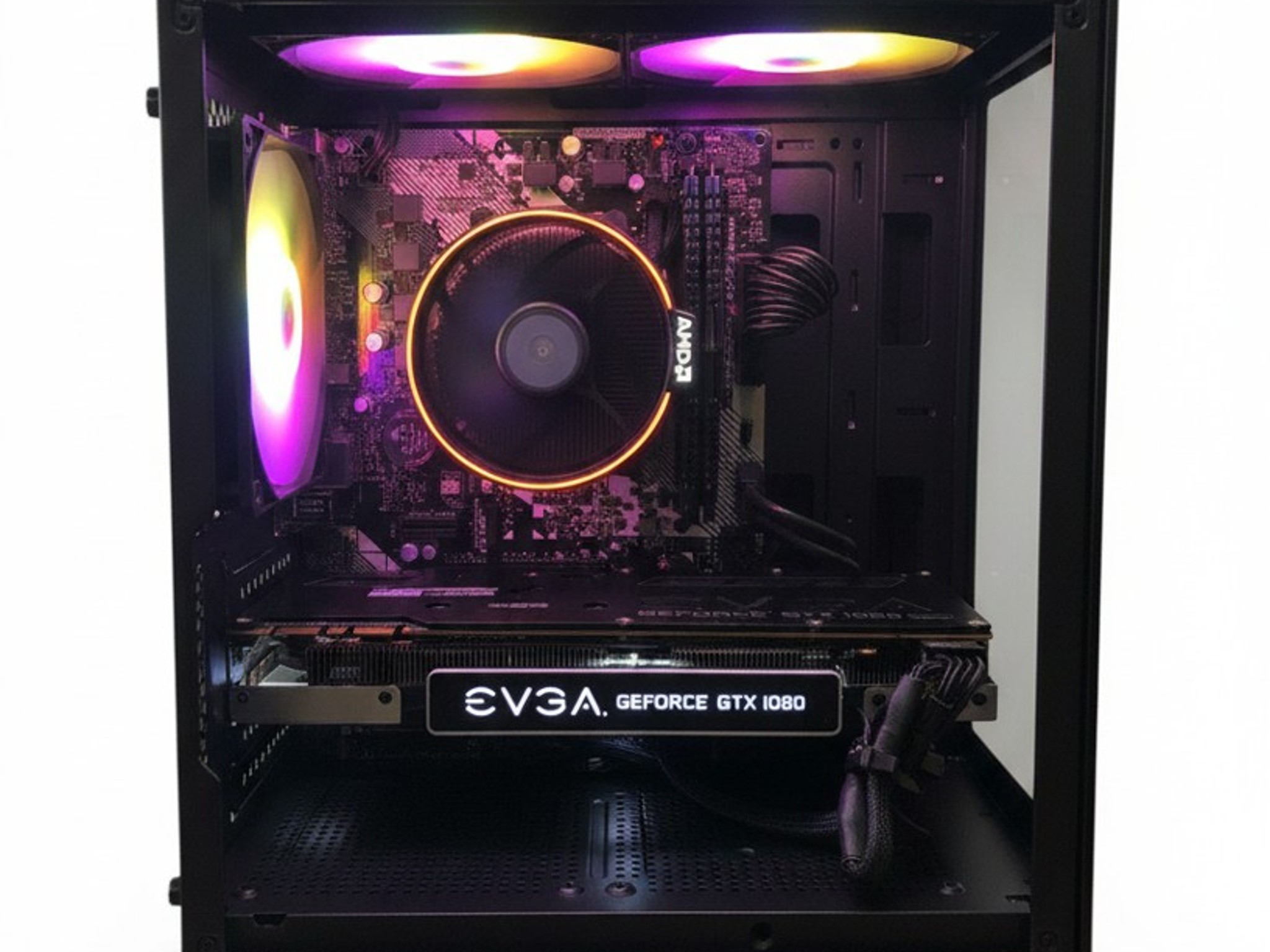 Custom AMD Ryzen 7 Gaming PC — Nvidia GTX 1080 · 16 GB DDR4 · 480 GB SSD · Win 11