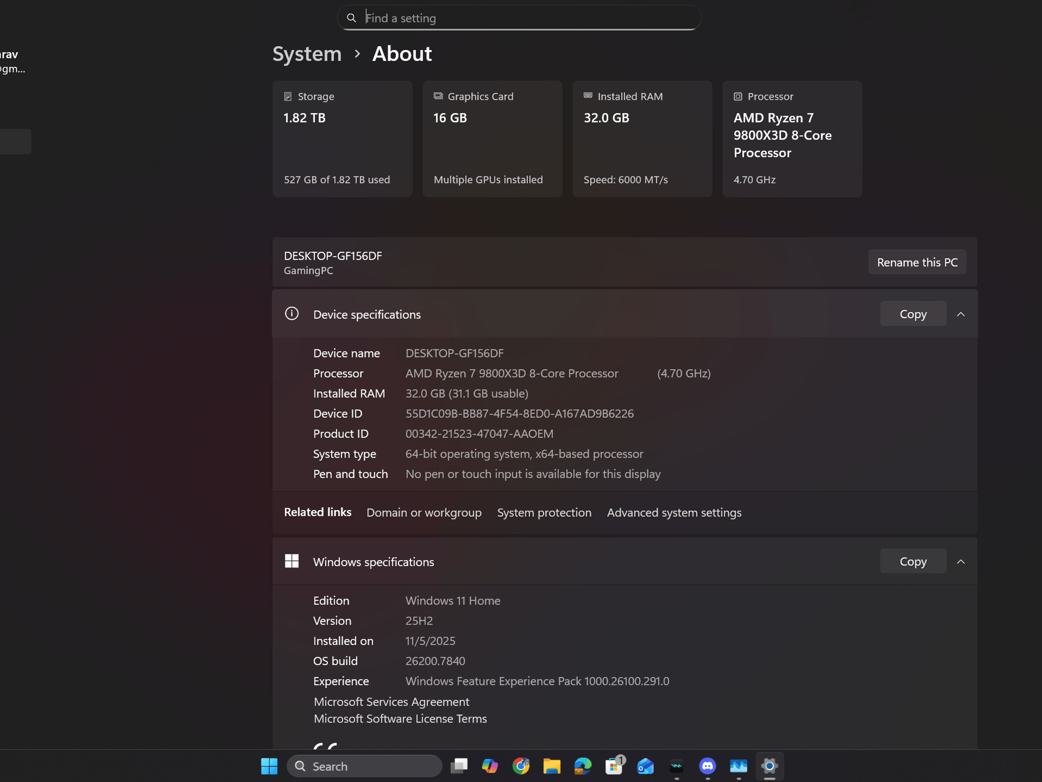 [CyberPowerPC SLC7700WS] | Ryzen 7 9800X3D | RTX 5070 Ti (16GB) | 32GB DDR5 | 2TB NVMe
