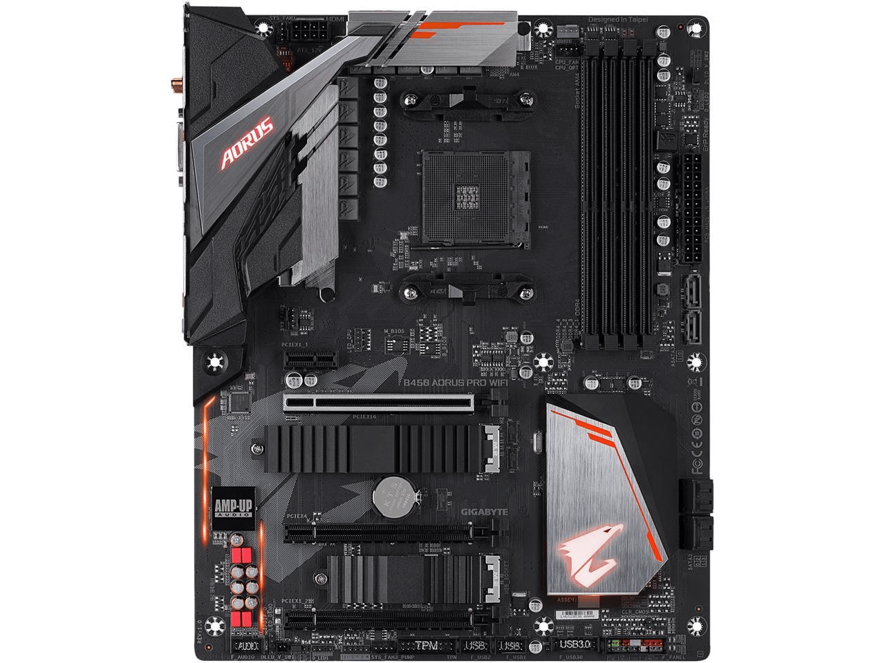 GIGABYTE B450 AORUS PRO WIFI AM4 AMD B450 SATA 6Gb/s USB 3.0 ATX AMD Motherboard