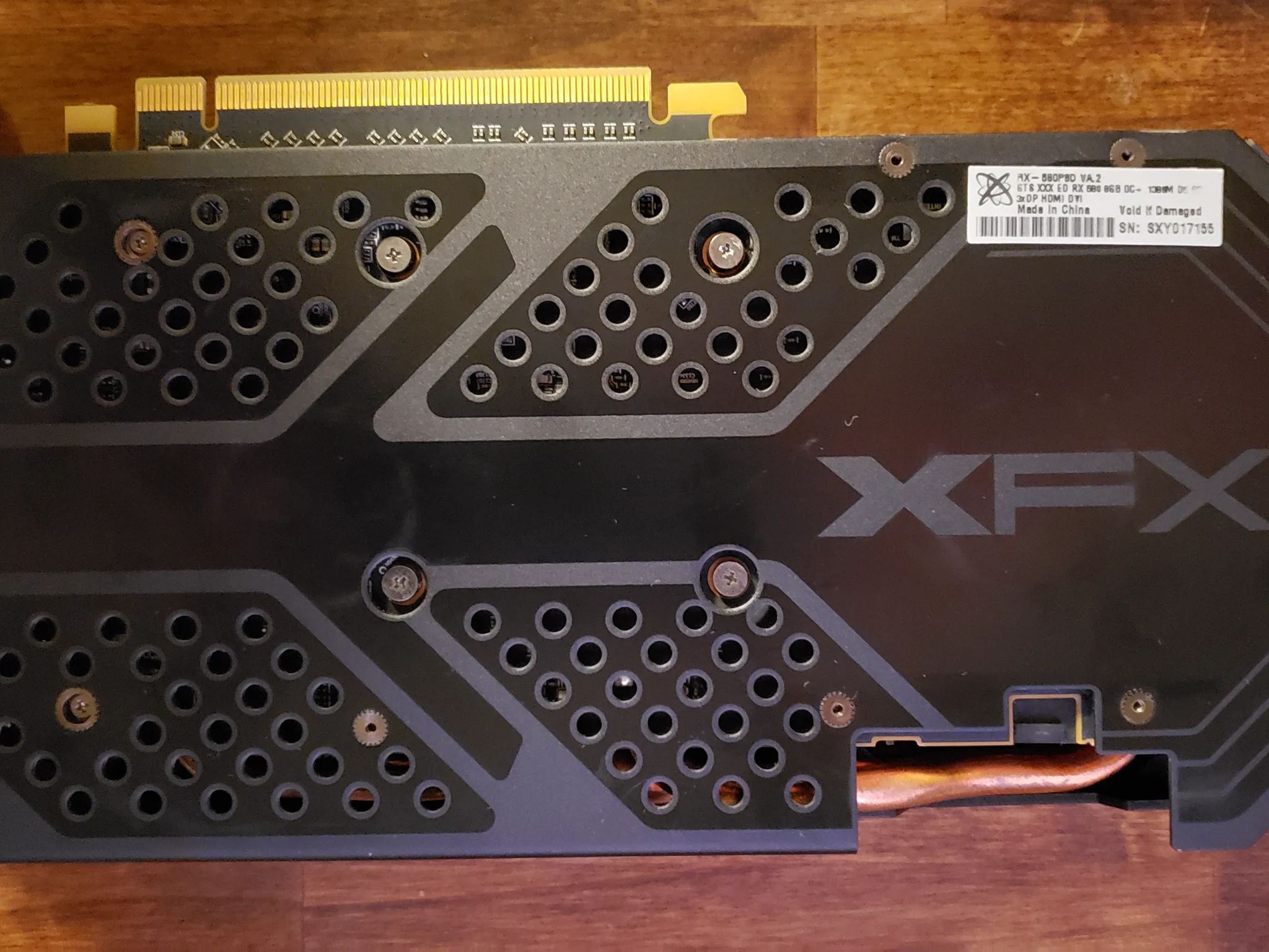 XFX RX 580 graphics card with 8gb memory