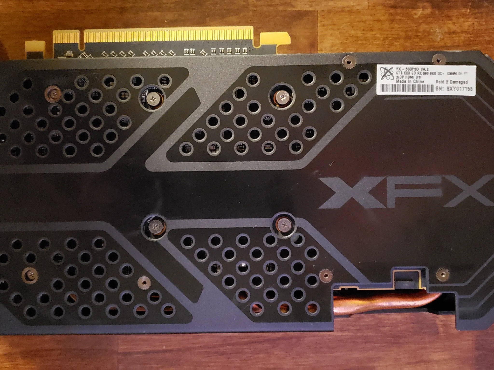 XFX RX 580 graphics card with 8gb memory