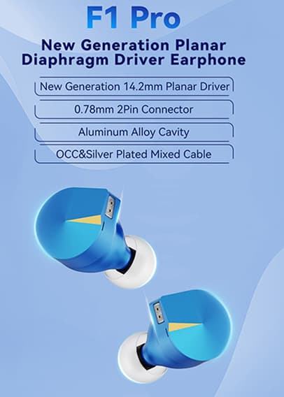 BNIB NiceHCK F1 Pro 14.2mm Planar Driver in-Ear Monitors (3.5mm variant)