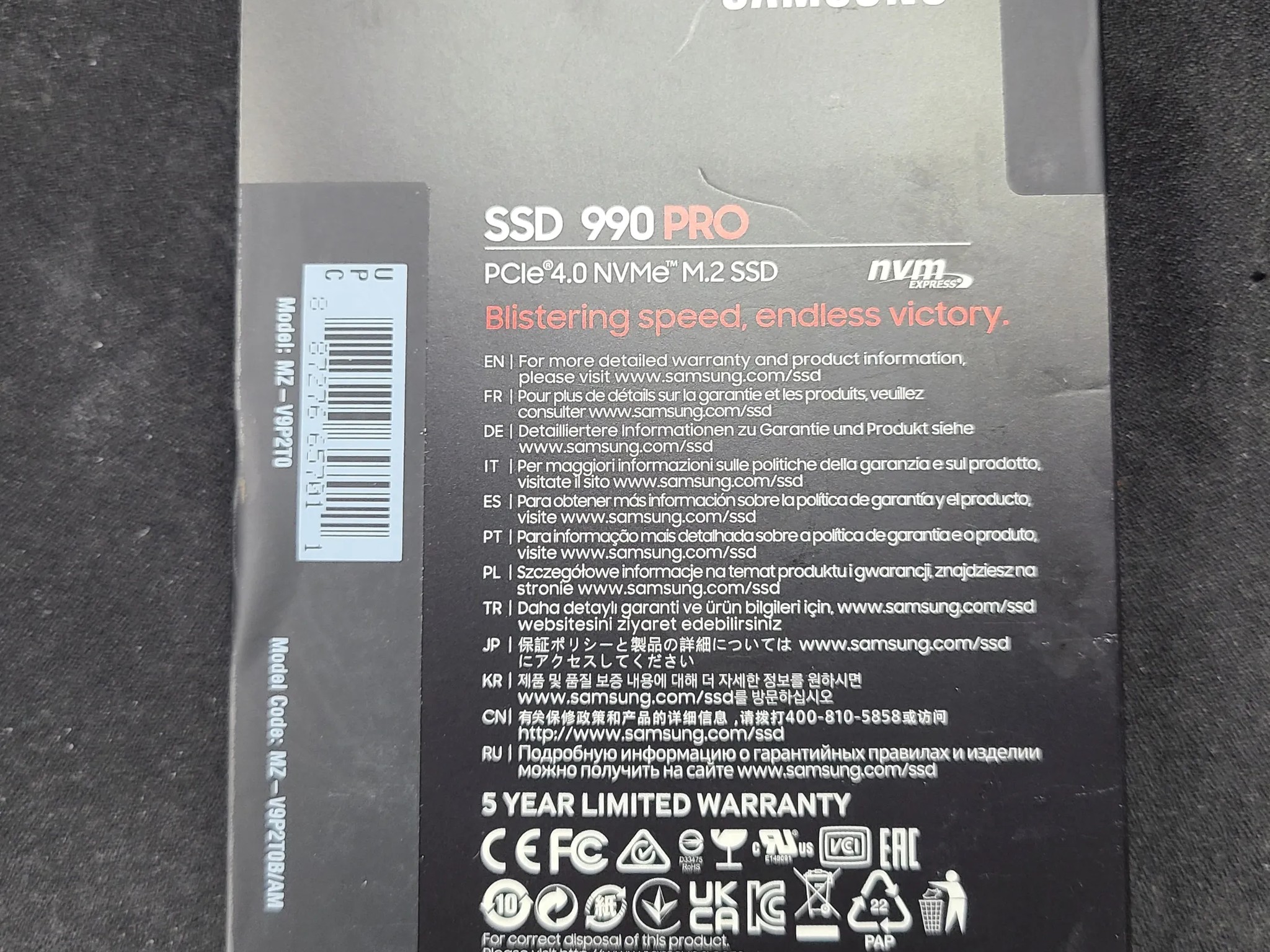 Samsung 990 PRO 2TB NVMe M.2 SSD NIB