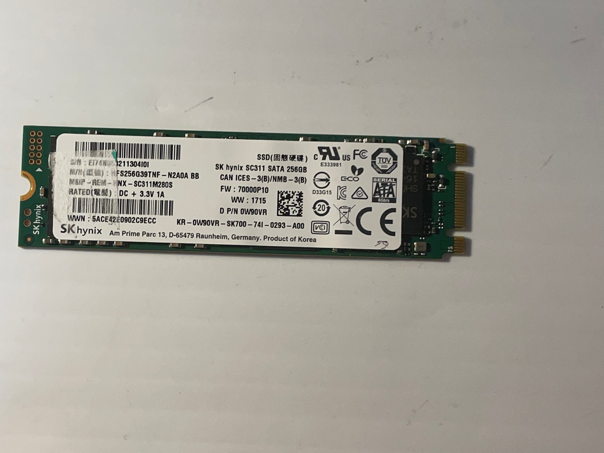 SK Hynix 256 Sata m.2 ssd