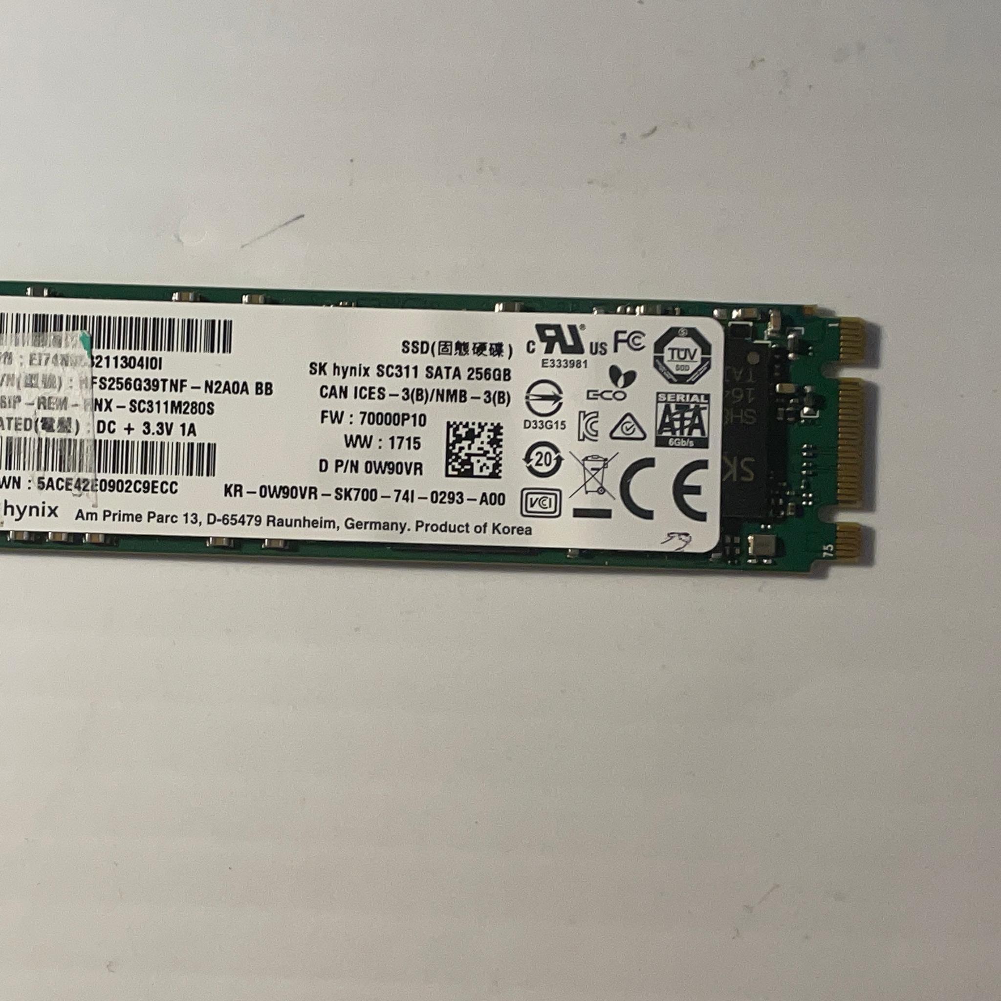 SK Hynix 256 Sata m.2 ssd
