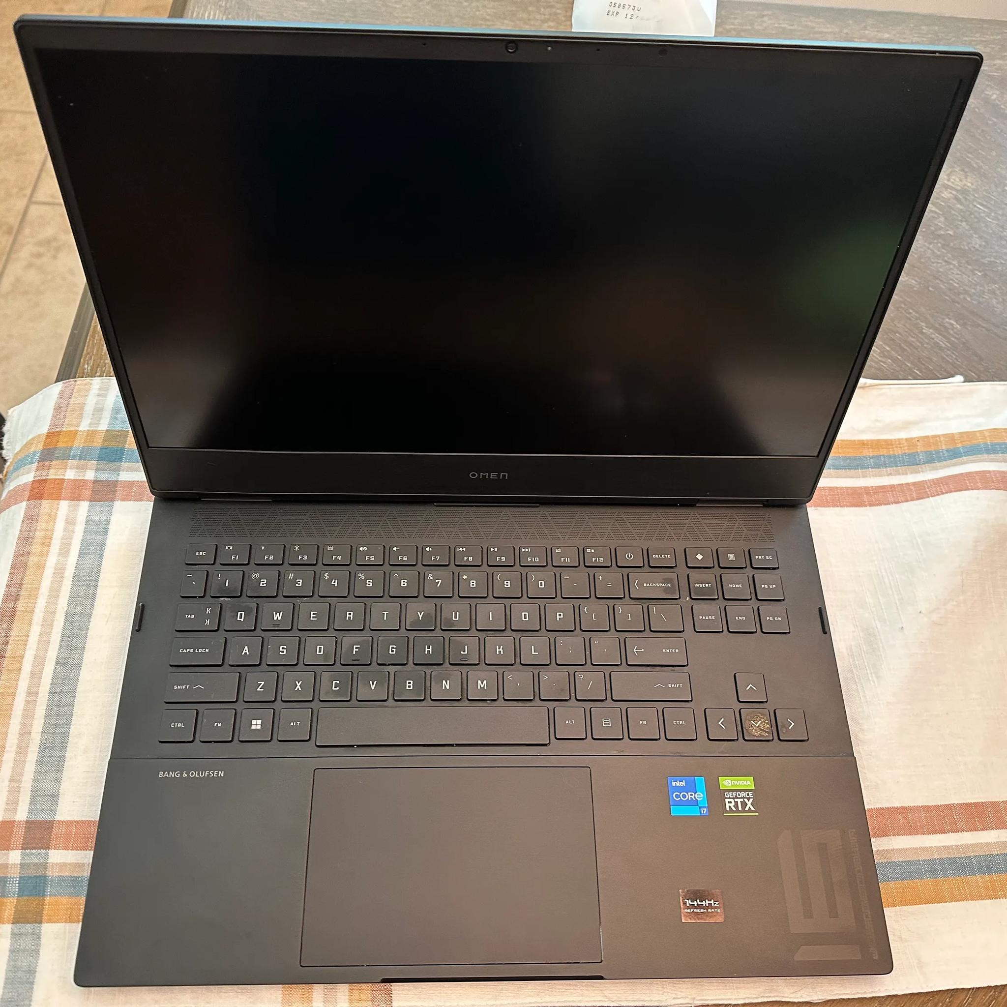 HP Omen 16.1" Gaming Laptop - Nvidia RTX 3050ti, Intel Core i7 12700h, 16gb DDR5 RAM, 1tb SSD
