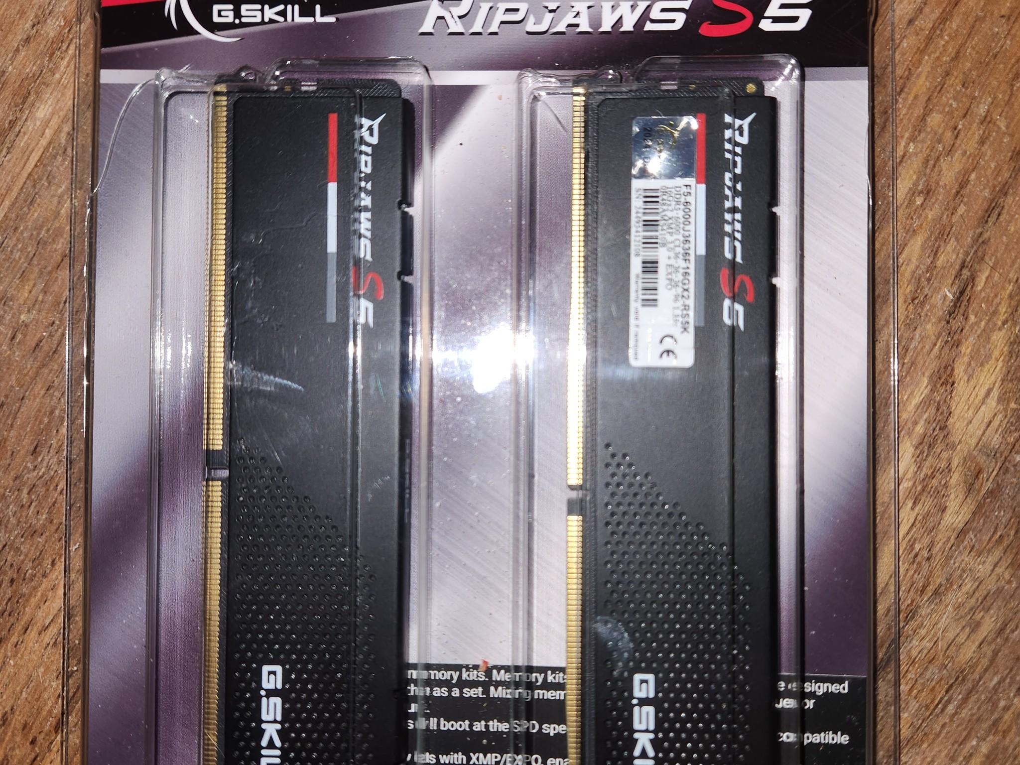 6000 MT 32GB RAM RIPJAWS S5 CL 36